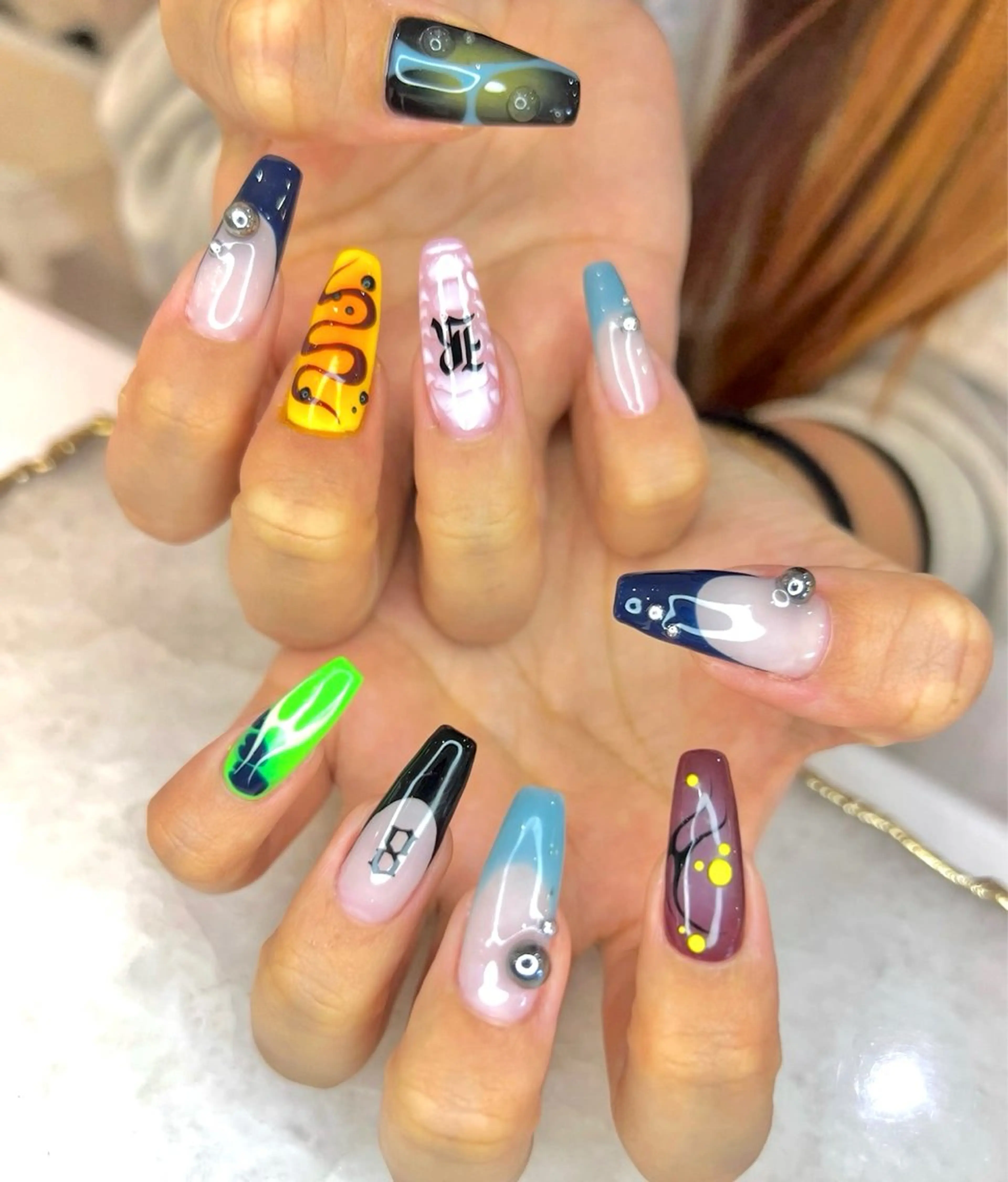 ネイル ハンドネイル AURORA eyelash&nail salon アメ村店所属・🌏AURORA | RiRi🪐のネイルデザイン
