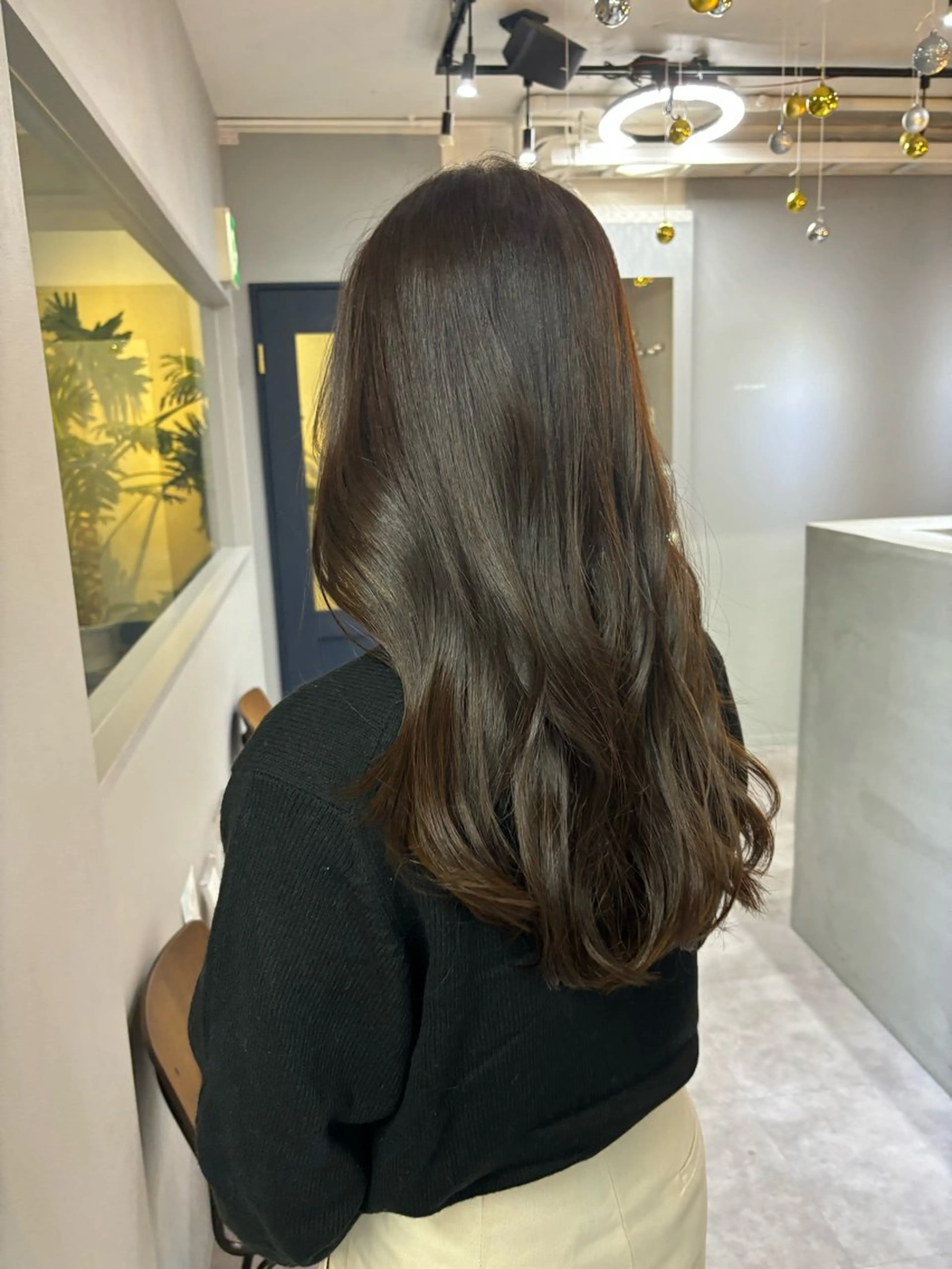 ロング カラー オリーブカラー きよはらちさき🍑 柔らかカラー🌱🫧のヘアスタイル