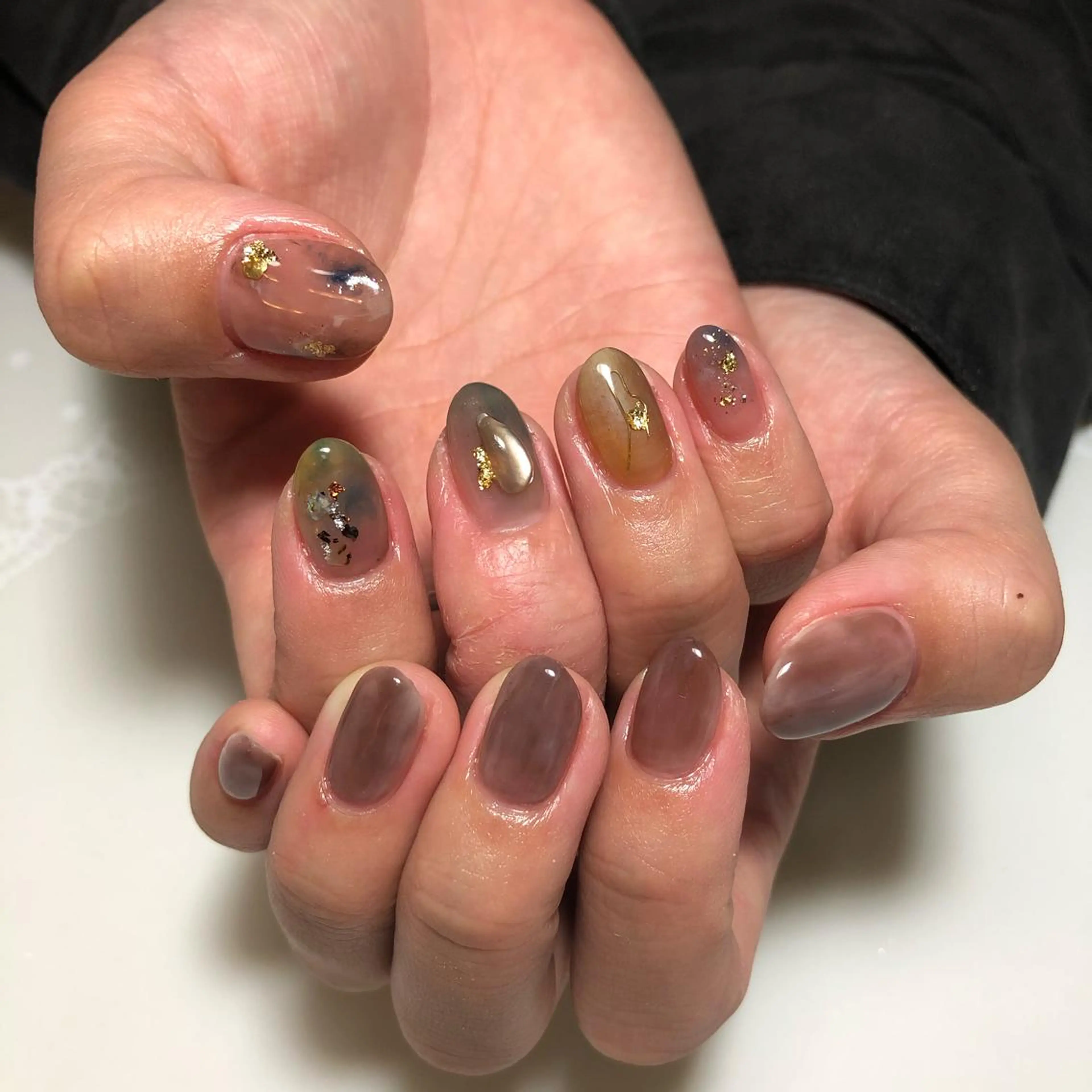 ネイル ニュアンスネイル g-up nail所属・米田 律子のネイルデザイン