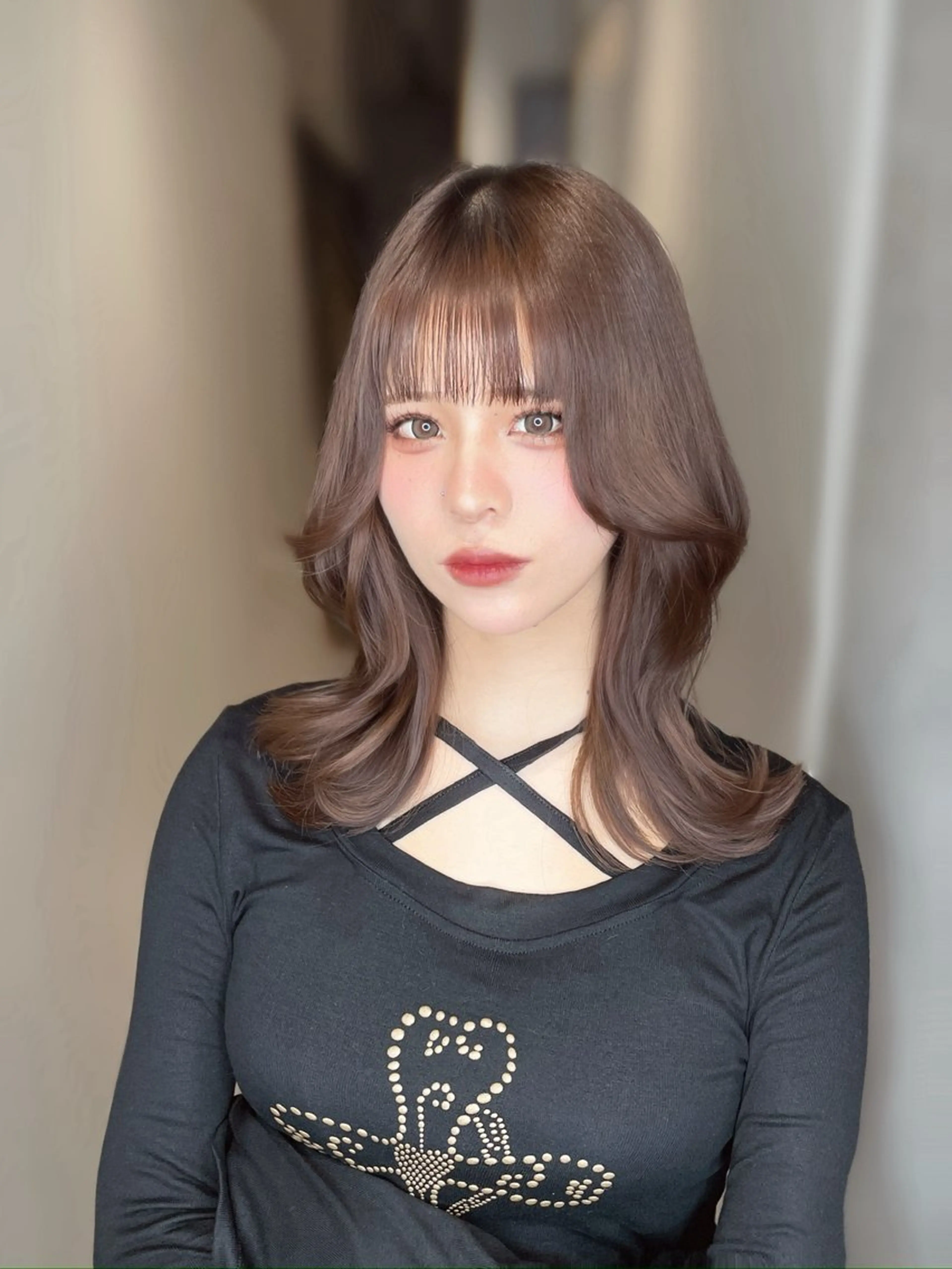 ミディアム カラー 透明感カラー 髪質改善 カット ヘアカラー トリートメント 今井 勝也のヘアスタイル