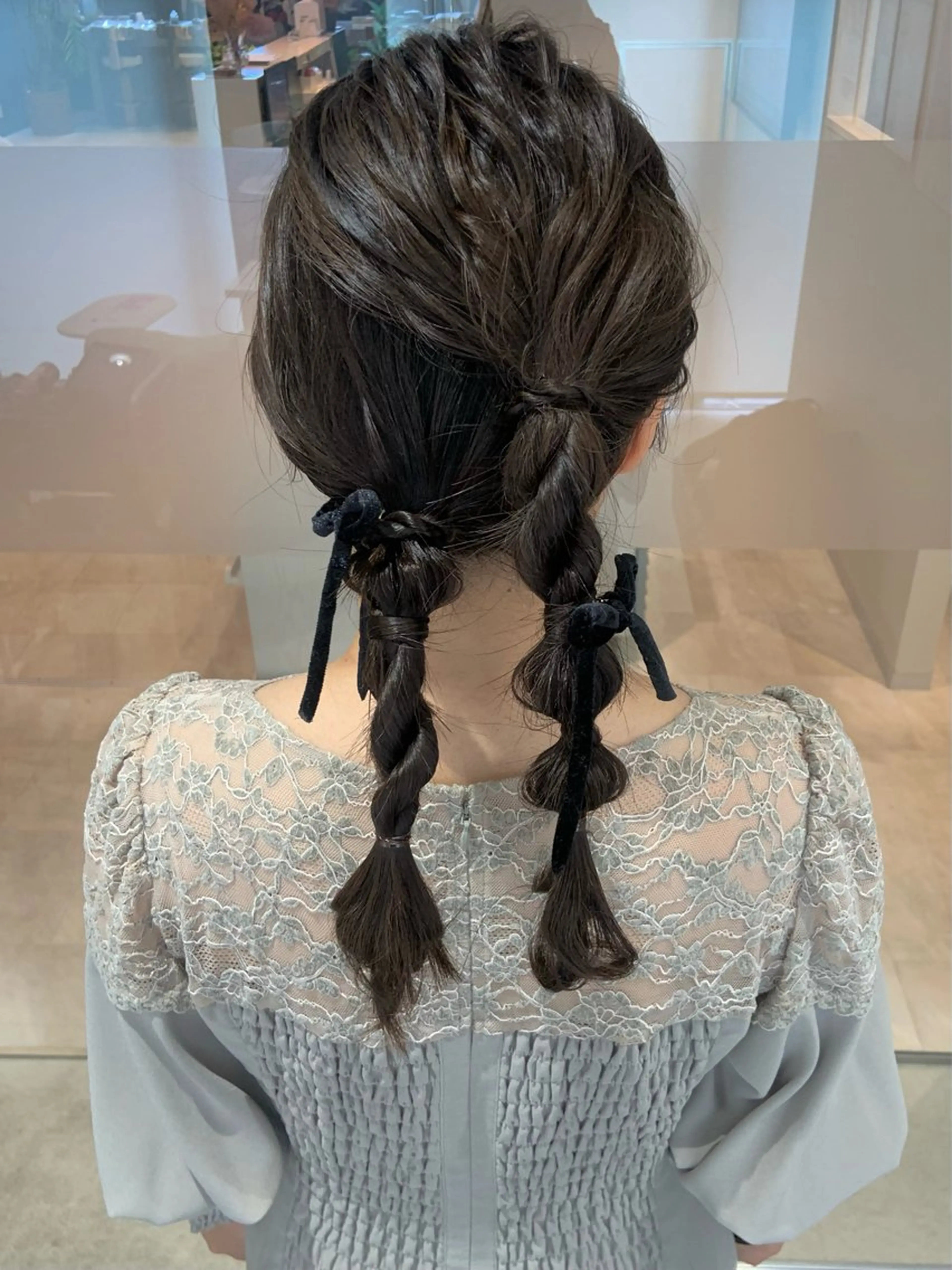 セミロング ヘアアレンジ ヘアセット 名駅/大人可愛い /艶髪/流音のヘアスタイル