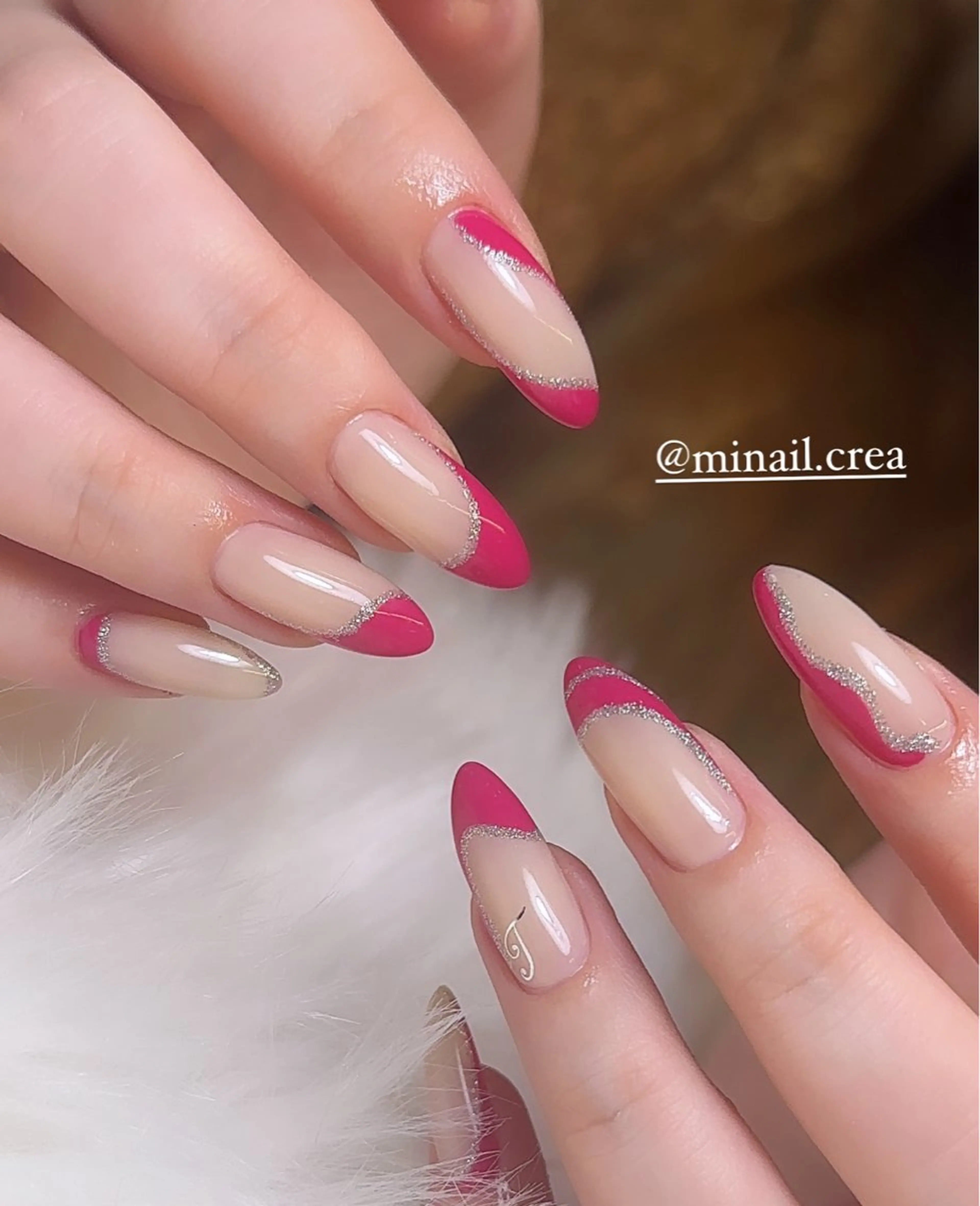 ネイル 長さ出し フラッシュネイル ジェルネイル キラキラネイル ロングネイル ハンドネイル CRéA　-private nailsalon-所属・CReA nailのネイルデザイン