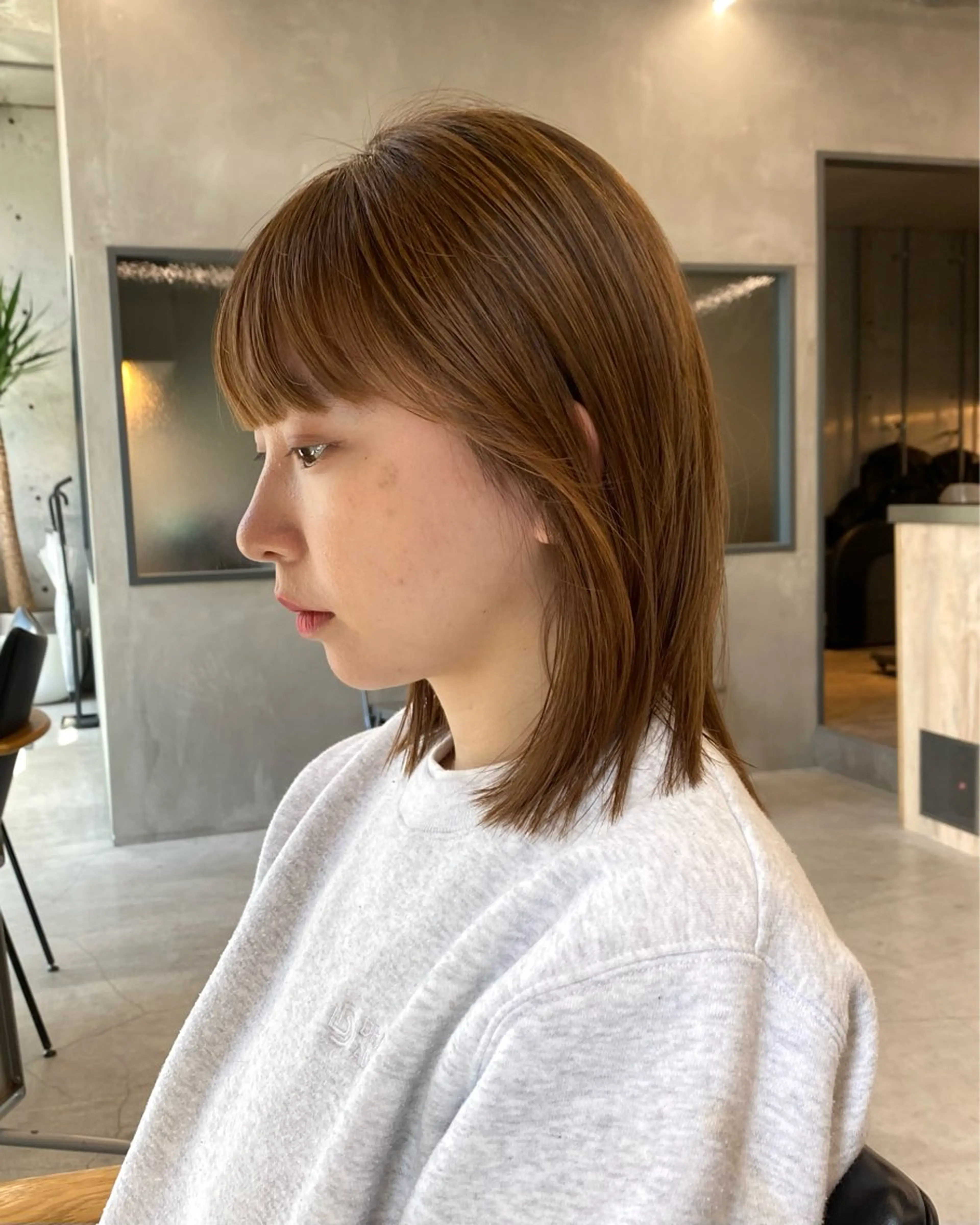 ミディアム カラー カット ヘアカラー トリートメント 村田 りょうやのヘアスタイル