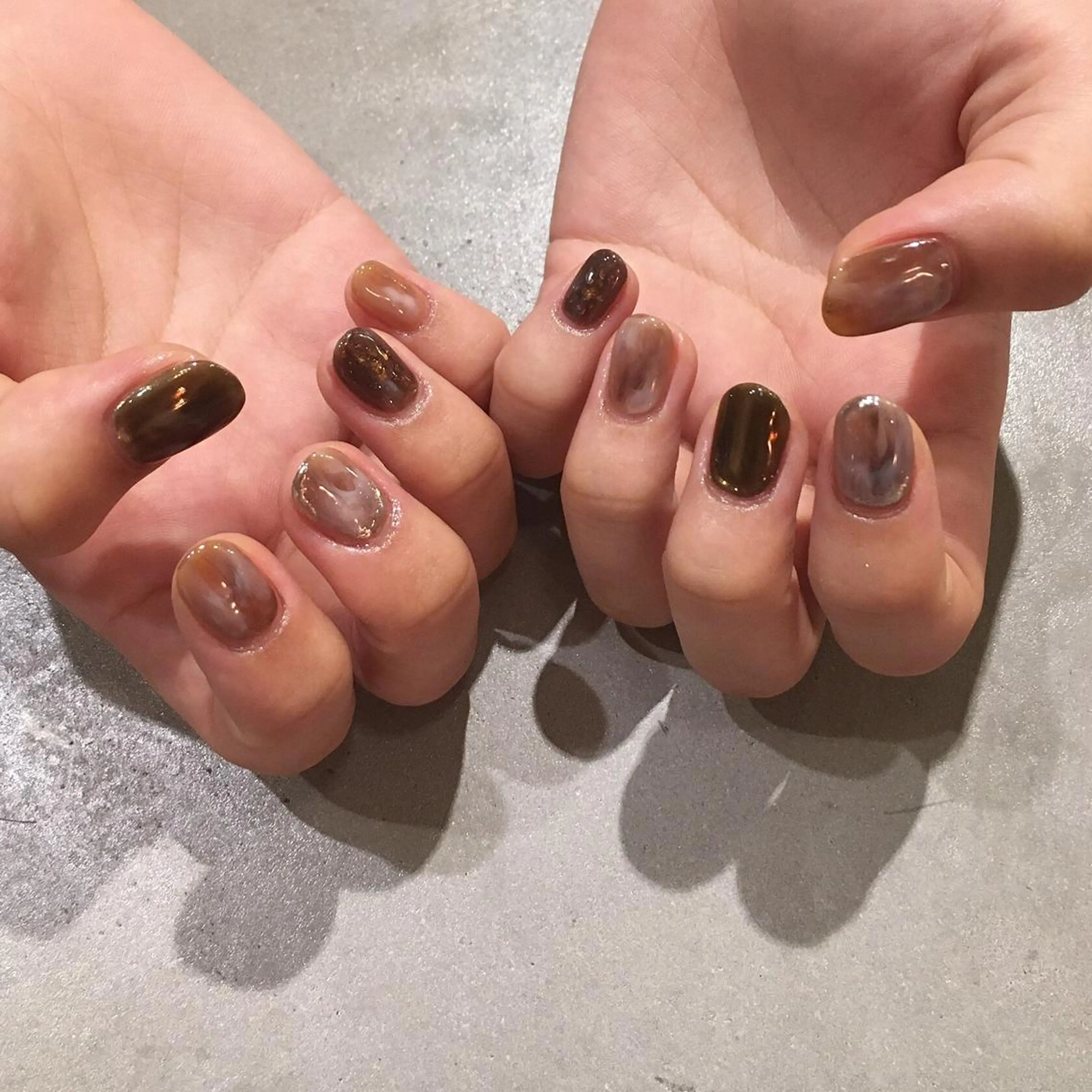 ネイル アートネイル 長さ出し ジェルネイル マットネイル ミラーネイル ハンドネイル nail salon Soeurのネイルデザイン