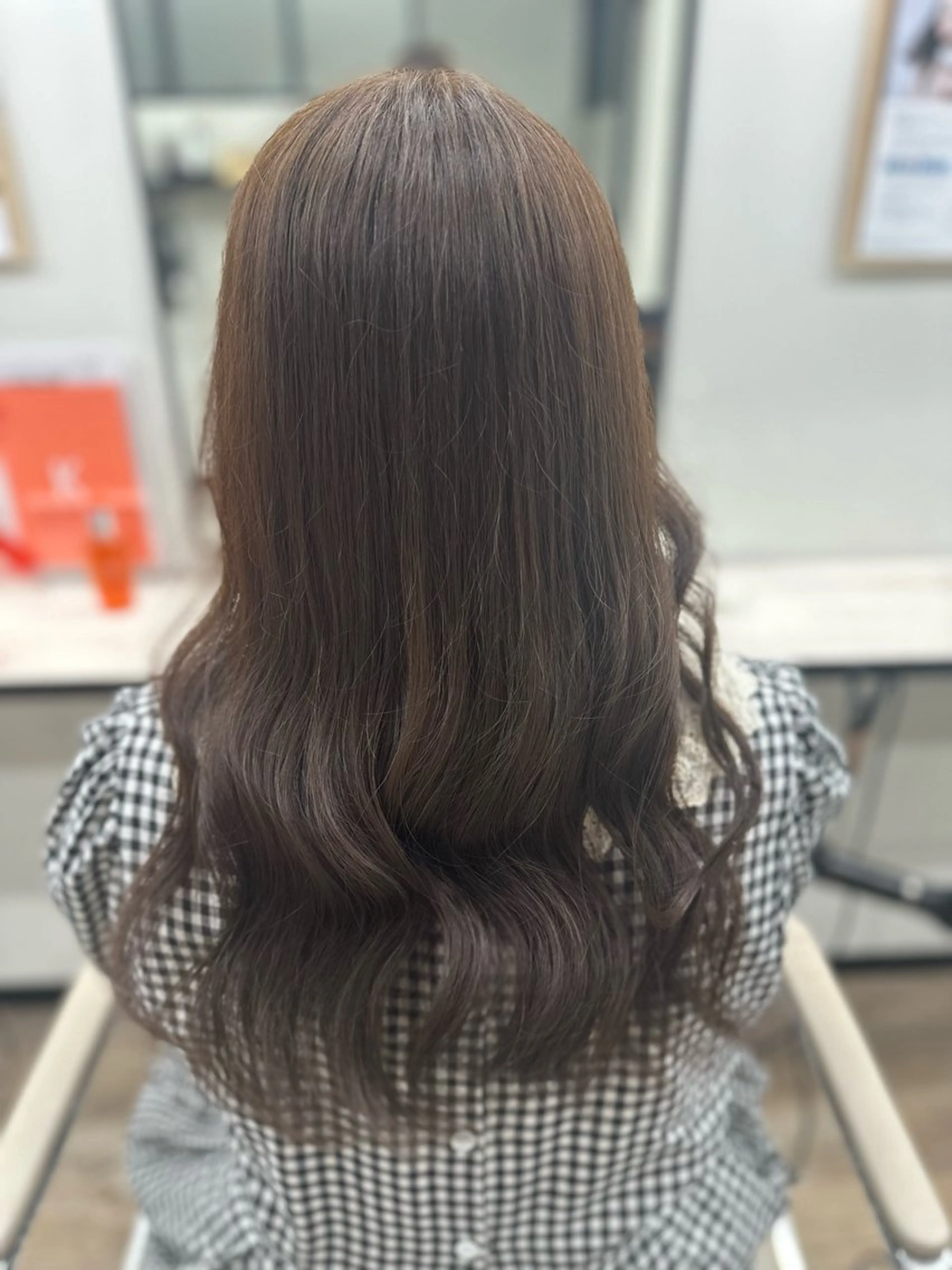 セミロング カラー ブリーチ ブリーチなしカラー ⟡.·mamiya 縮毛矯正/ヘアセットのヘアスタイル