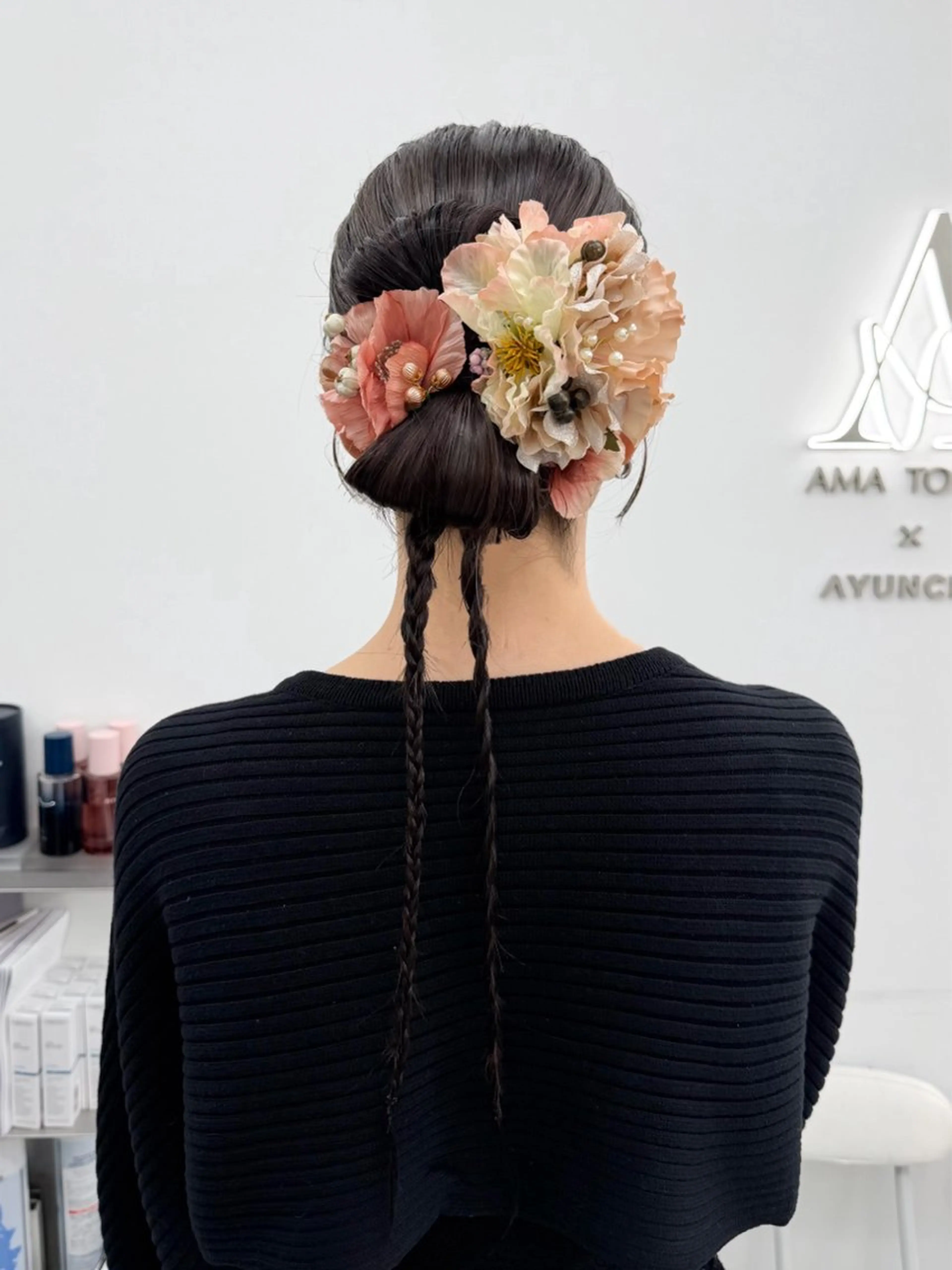 ロング ヘアアレンジ ヘアセット 韓国ヘア/顔周り ヘアセット/加藤優里のヘアスタイル