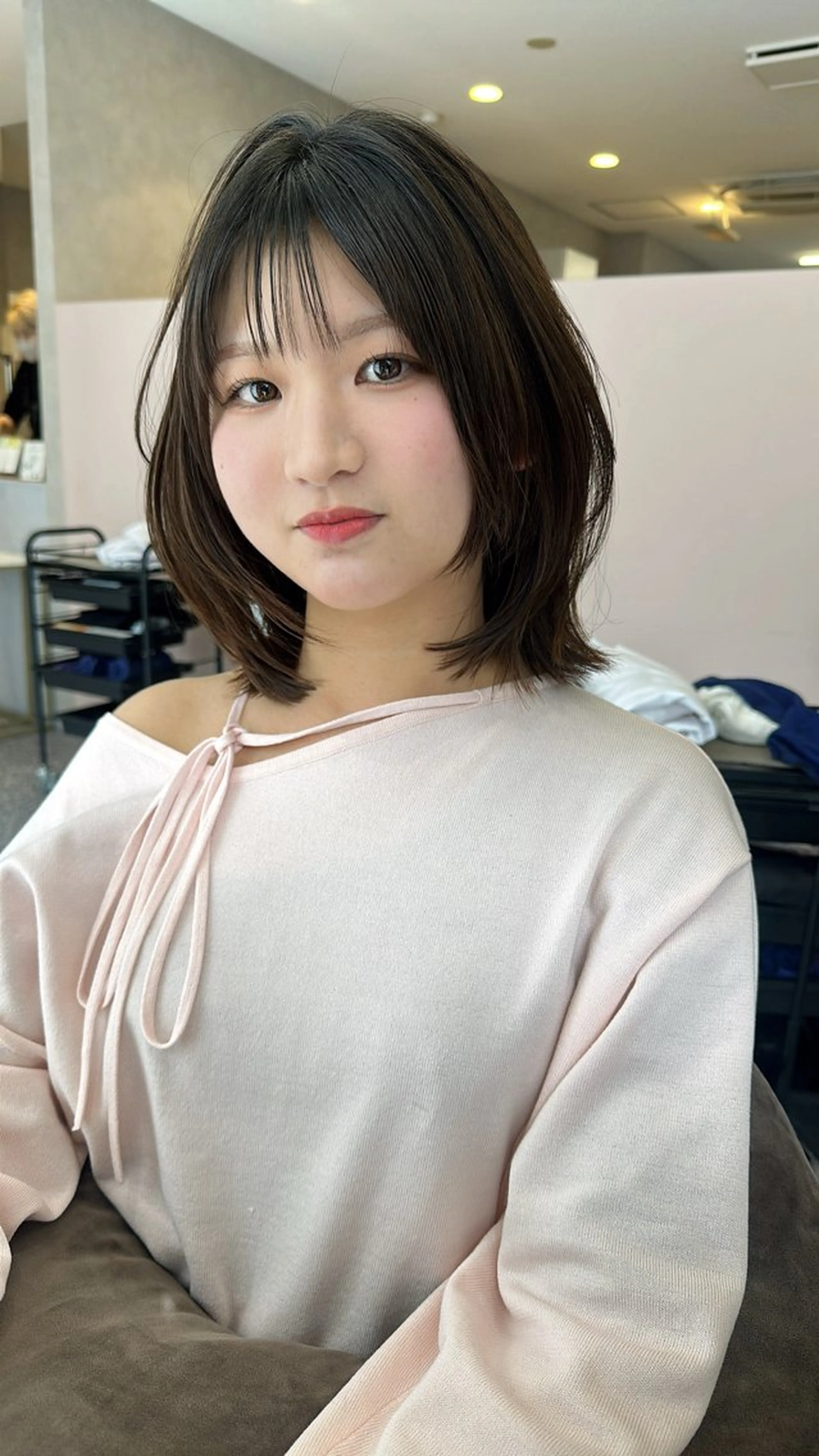 ミディアム カット ヘアカラー ノンダメージ 🥑mikubanのヘアスタイル
