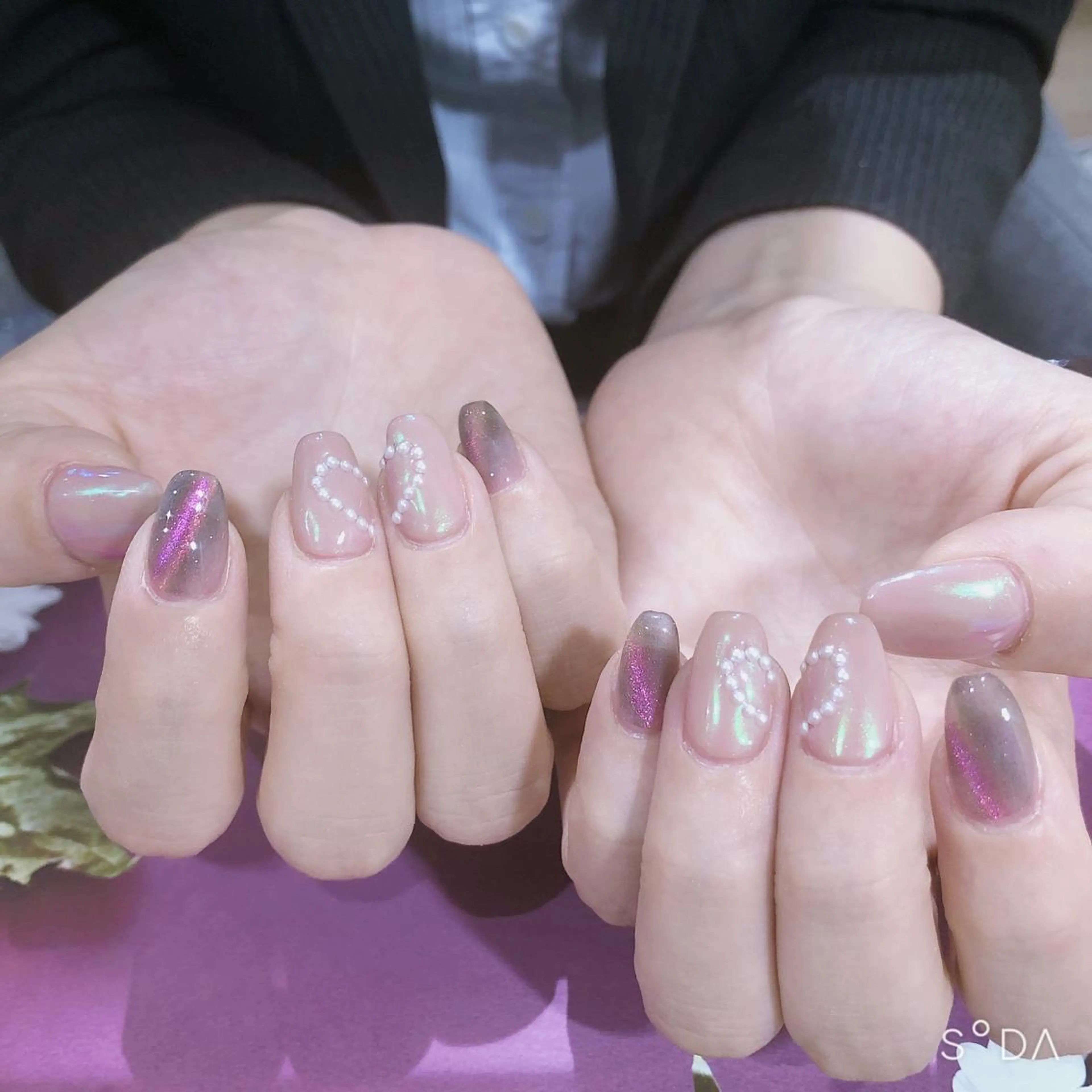 ネイル ハート ハンドネイル 吉野✨ ネイルデザイナー✨のネイルデザイン