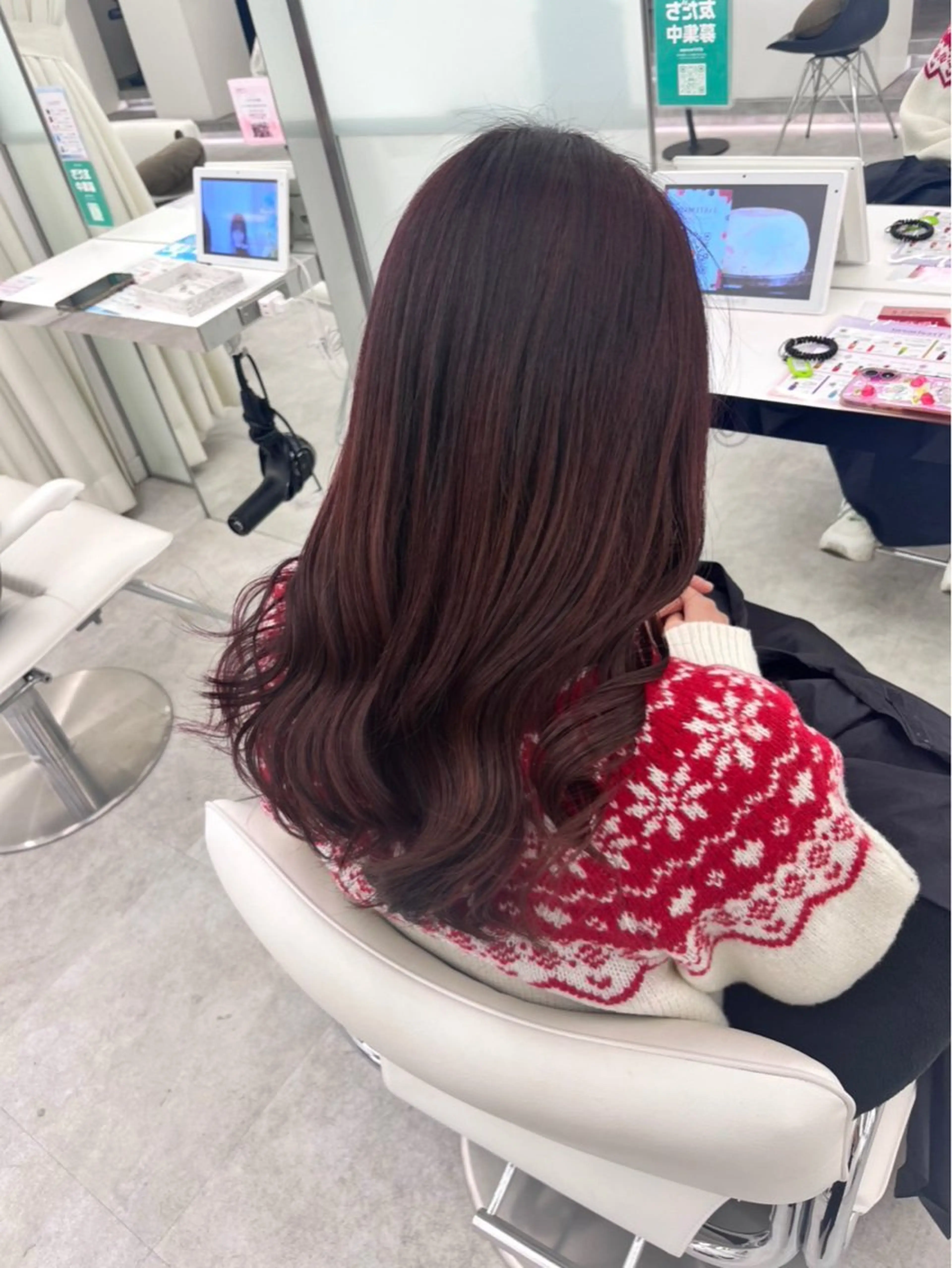 【ブリーチなし】1shampoo🫧+🇰🇷韓国風透明感DOUBLE COLOR🇰🇷+うる艶高保湿トリートメントの写真