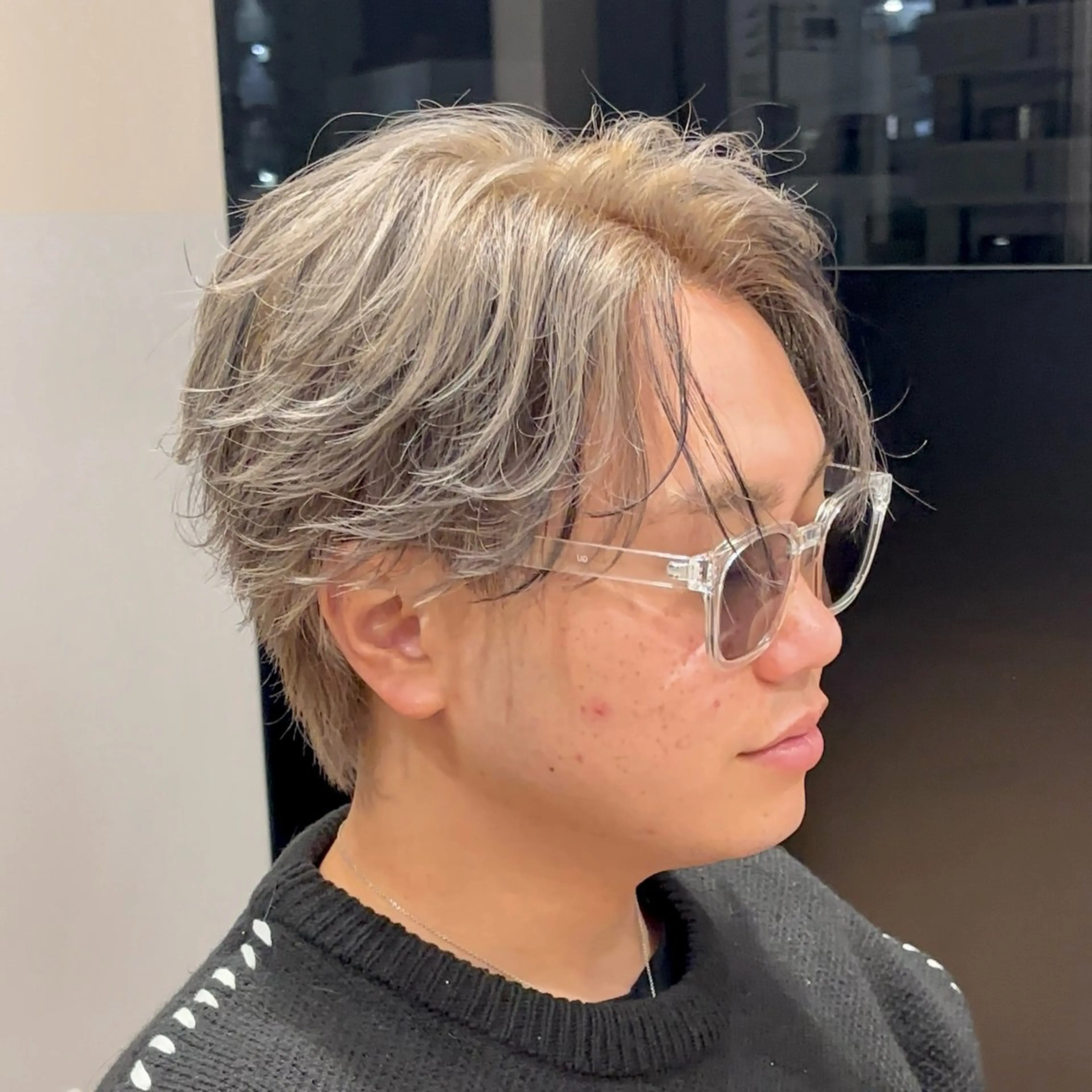 ショート カラー メンズ ベージュカラー ミルクティーベージュ カット ヘアカラー STYLE エキシティ店所属・【似合わせパーマ】 STYLE 杉原　魁のヘアスタイル