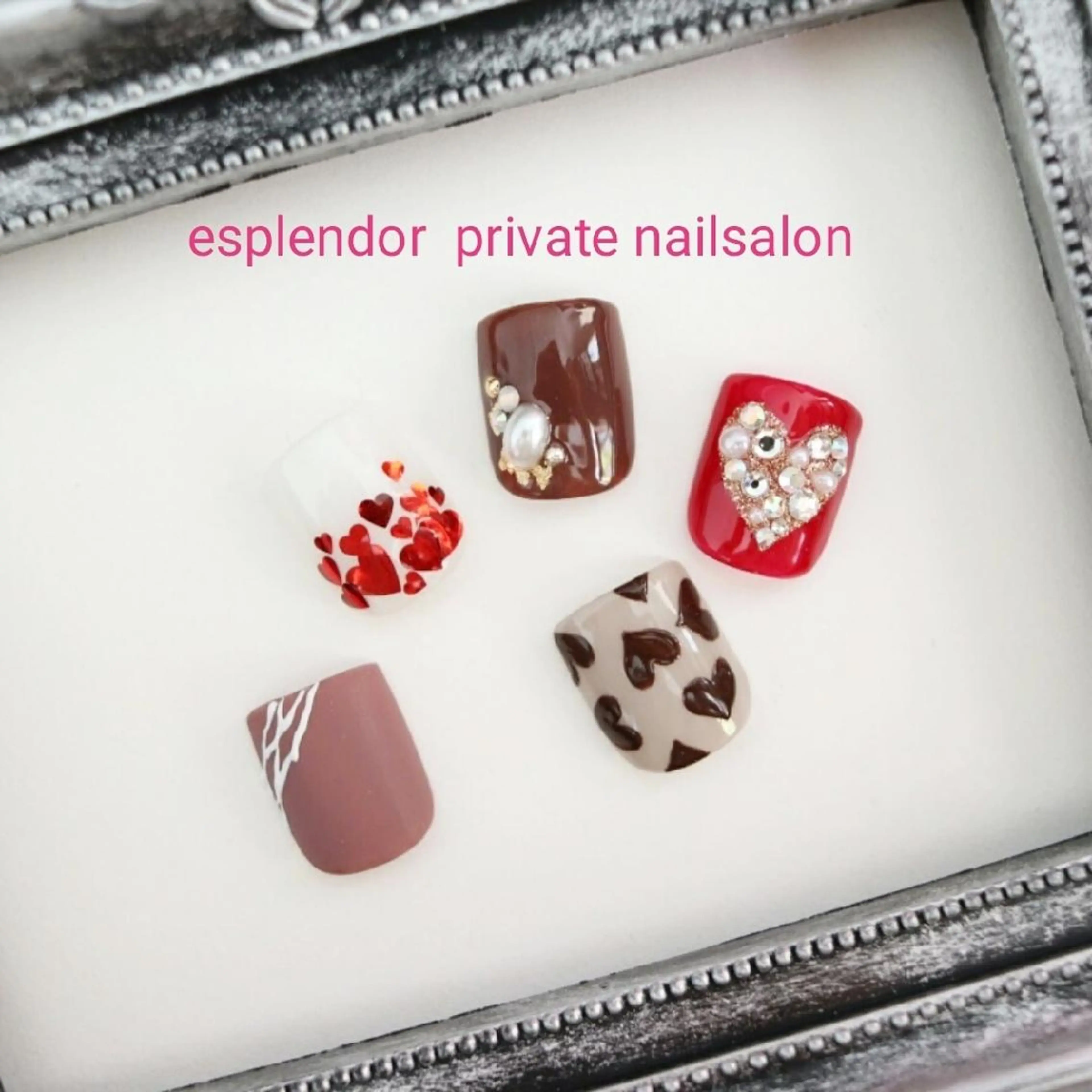 ネイル フットネイル バレンタイン esplendor  エスプレンドル所属・esplendor  エスプレンドルのネイルデザイン