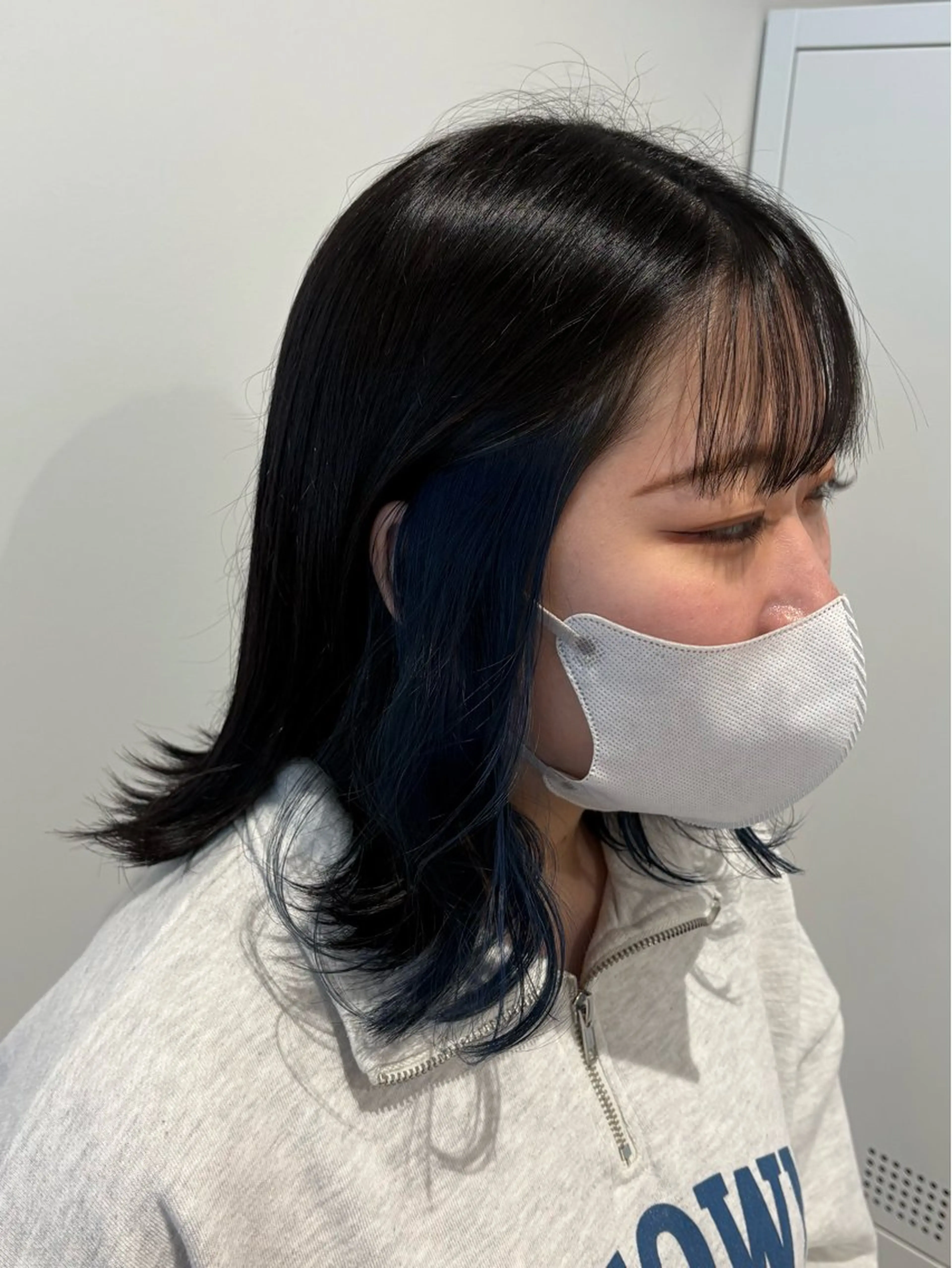 ミディアム カラー ブリーチ ブルーカラー インナーカラー ヘアカラー COTAN所属・🍒YUI🍒 暖色カラー/ブリーチのヘアスタイル