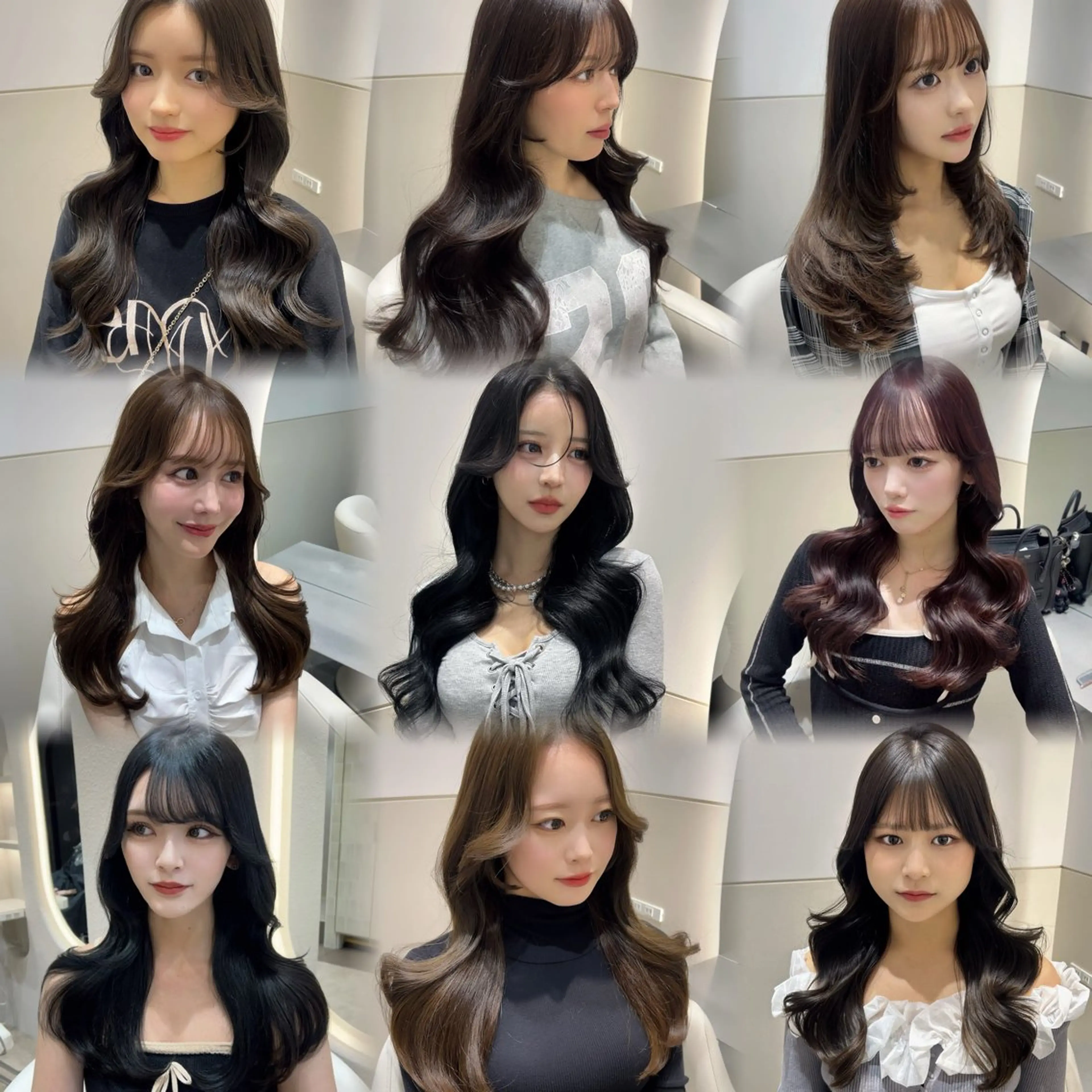 セミロング カラー ヘアアレンジ くびれヘア ヨシンモリ 韓国風ヘア レイヤーカット カット ヘアカラー トリートメント 🩷韓国ヘア/ミディ アム🩷Maikaのヘアスタイル