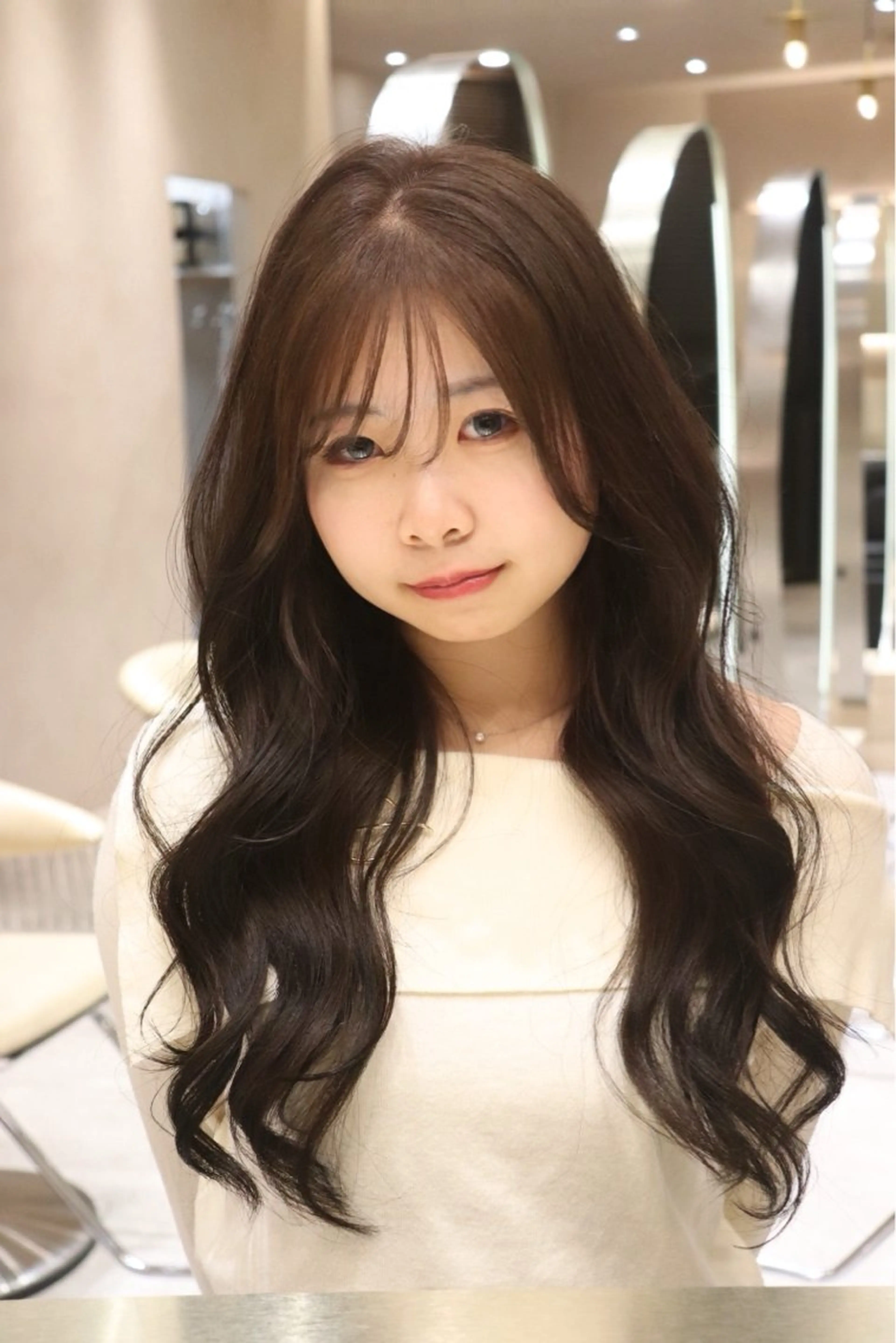 セミロング カット ヘアカラー トリートメント 韓国ヘア/ベージュ カラー/髪質改善/涼のヘアスタイル