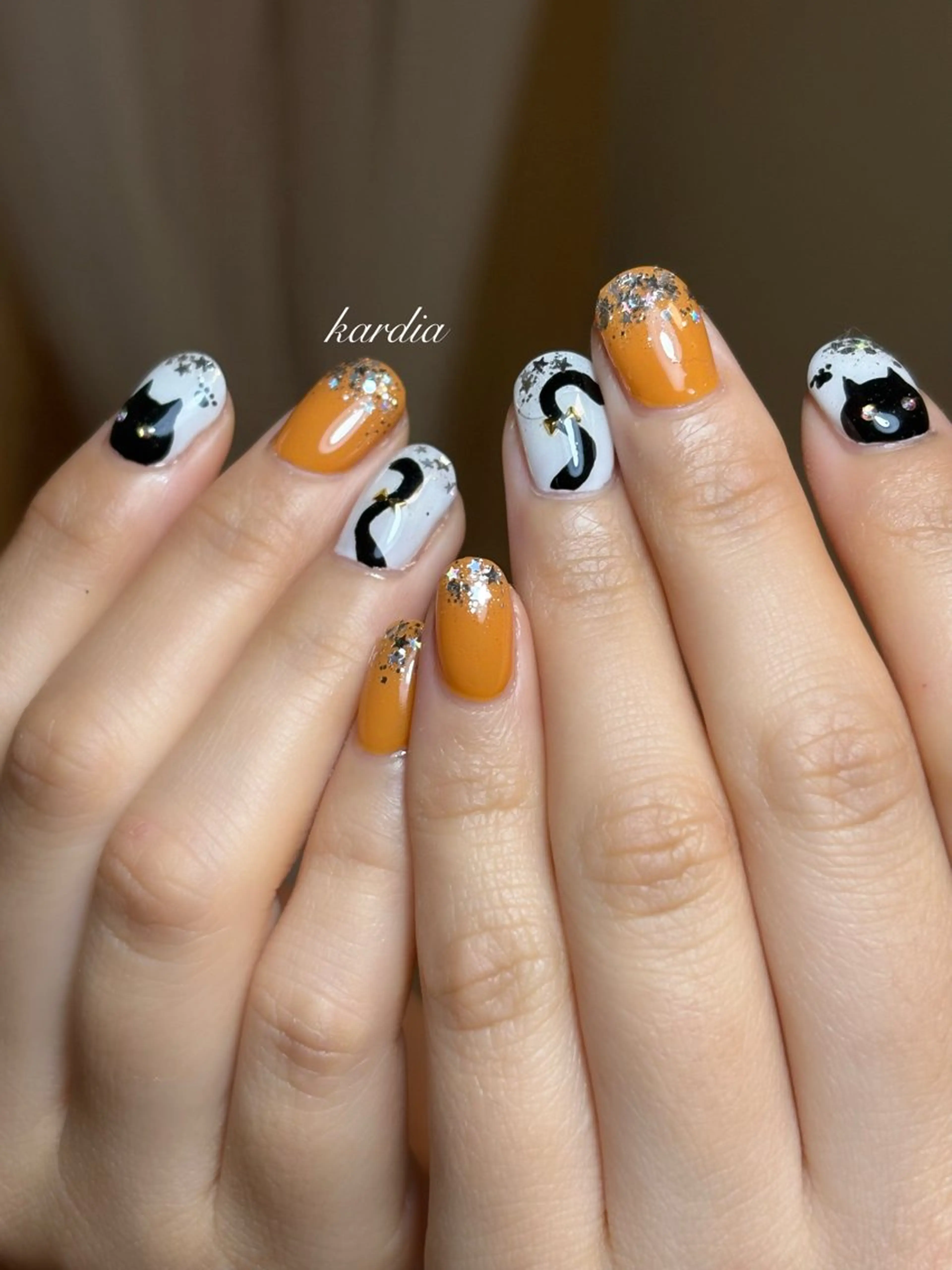 ネイル ハンドネイル καρδιά -ｶﾙﾃﾞｨｱ-のネイルデザイン