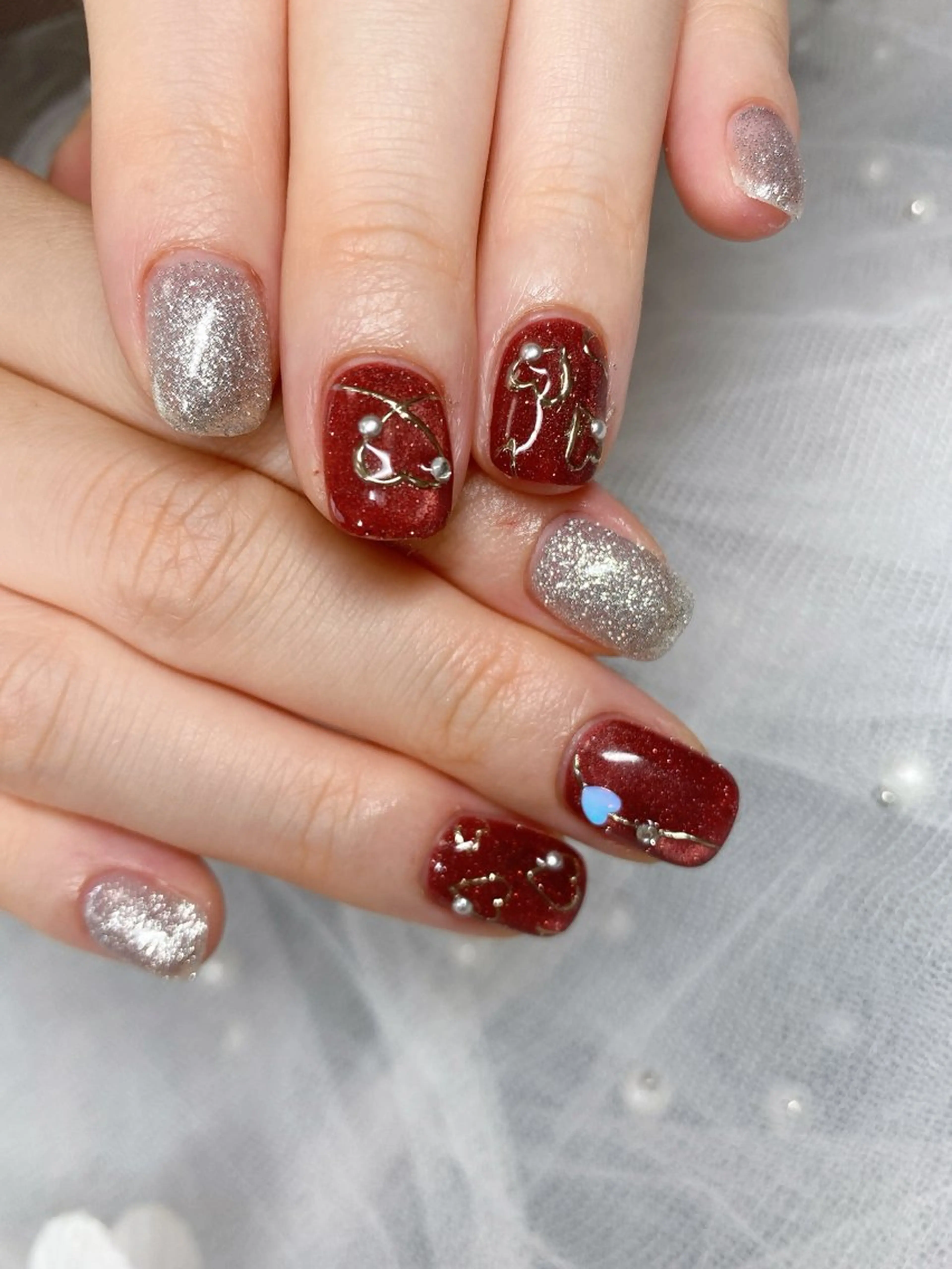 ネイル ハンドネイル ハンドケア PLUM  BELL 横浜自宅ネイルのネイルデザイン