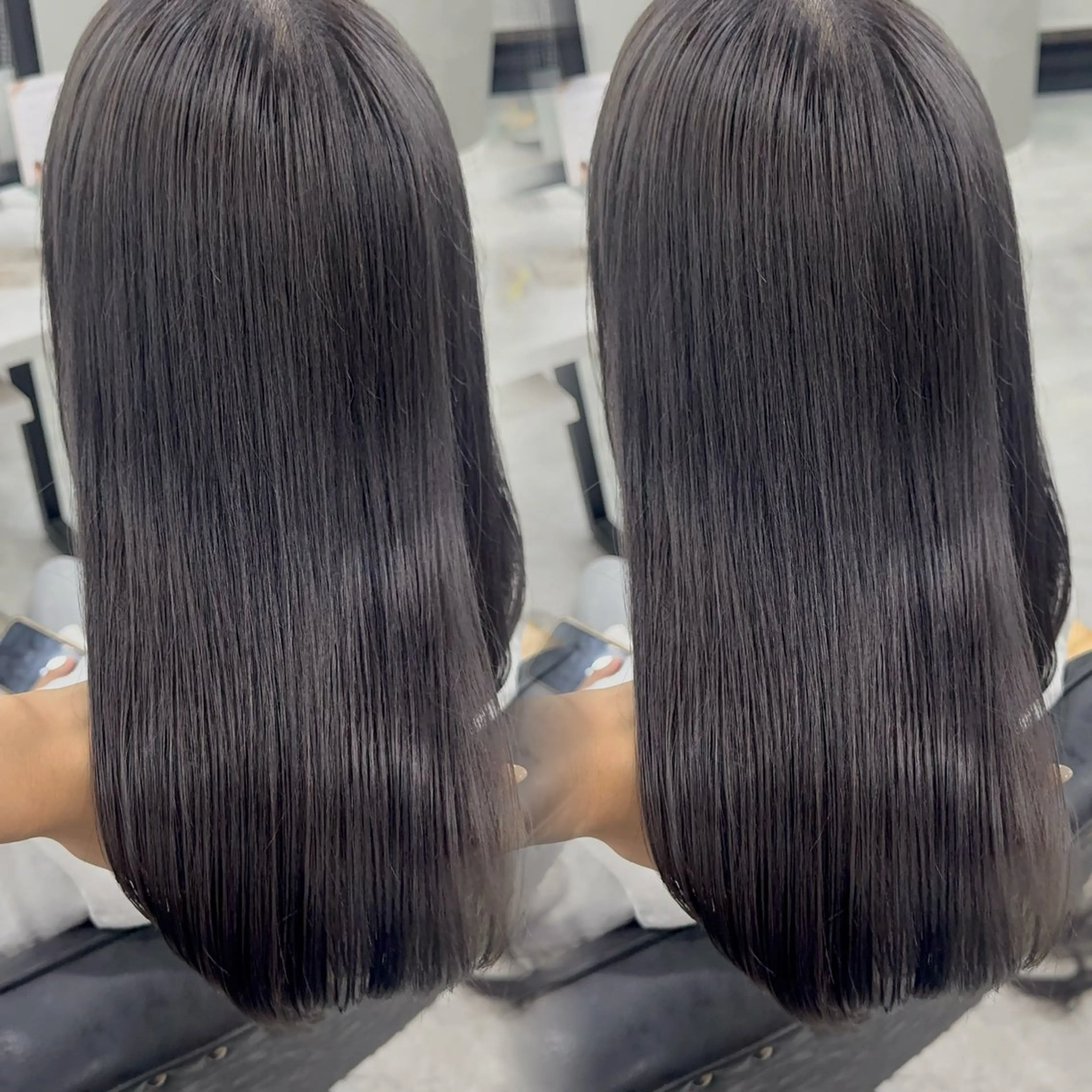 ロング カラー アッシュ アッシュブラウン ベージュカラー 黒髪 ブリーチ ヘアカラー トリートメント 赤み無し柔らかカラー 【梅田】madokaのヘアスタイル