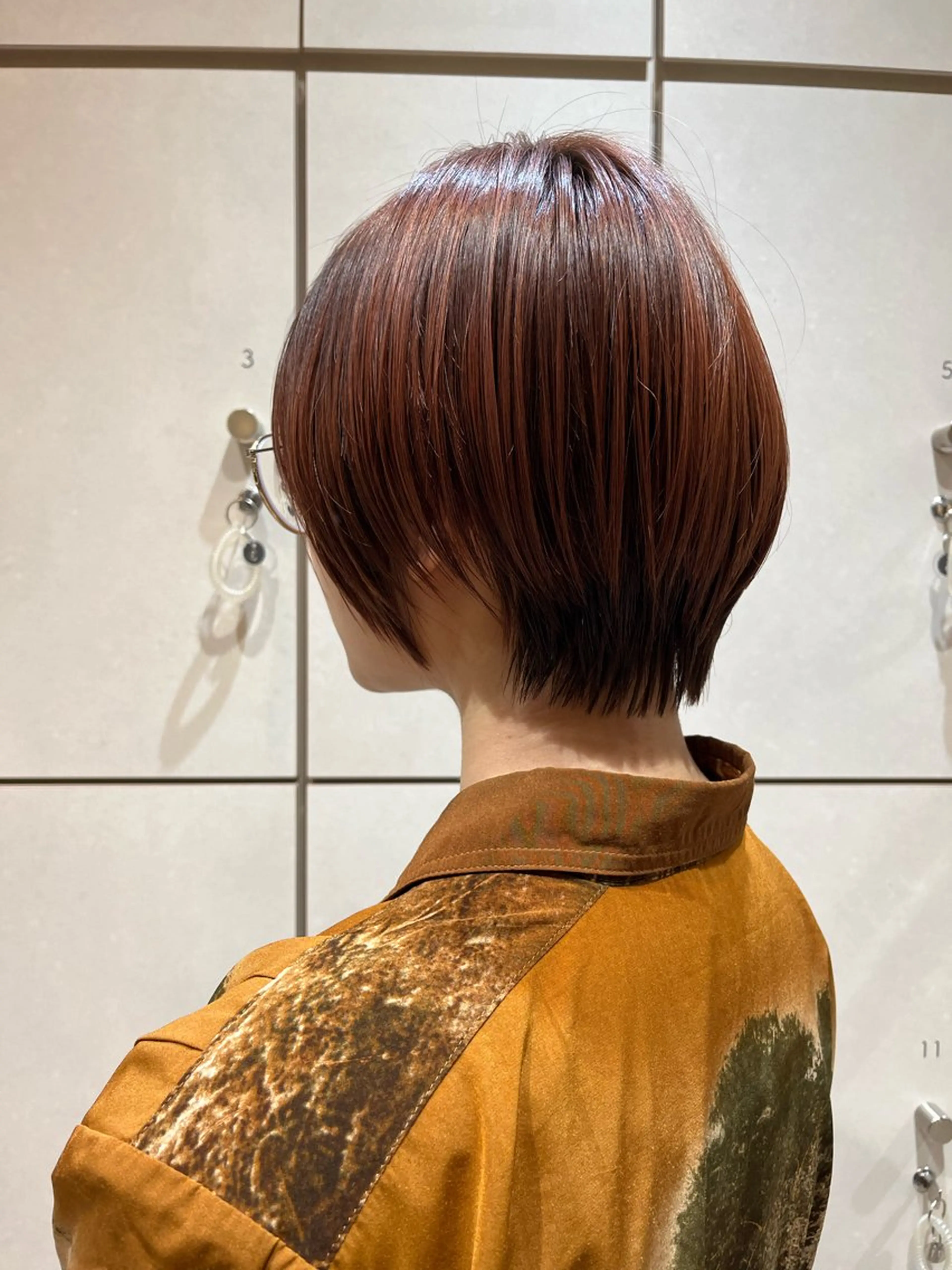 ショート カラー 丸みショート イルミナカラー オン眉 ショートヘア ボブ/ショート/金田 夏葵のヘアスタイル