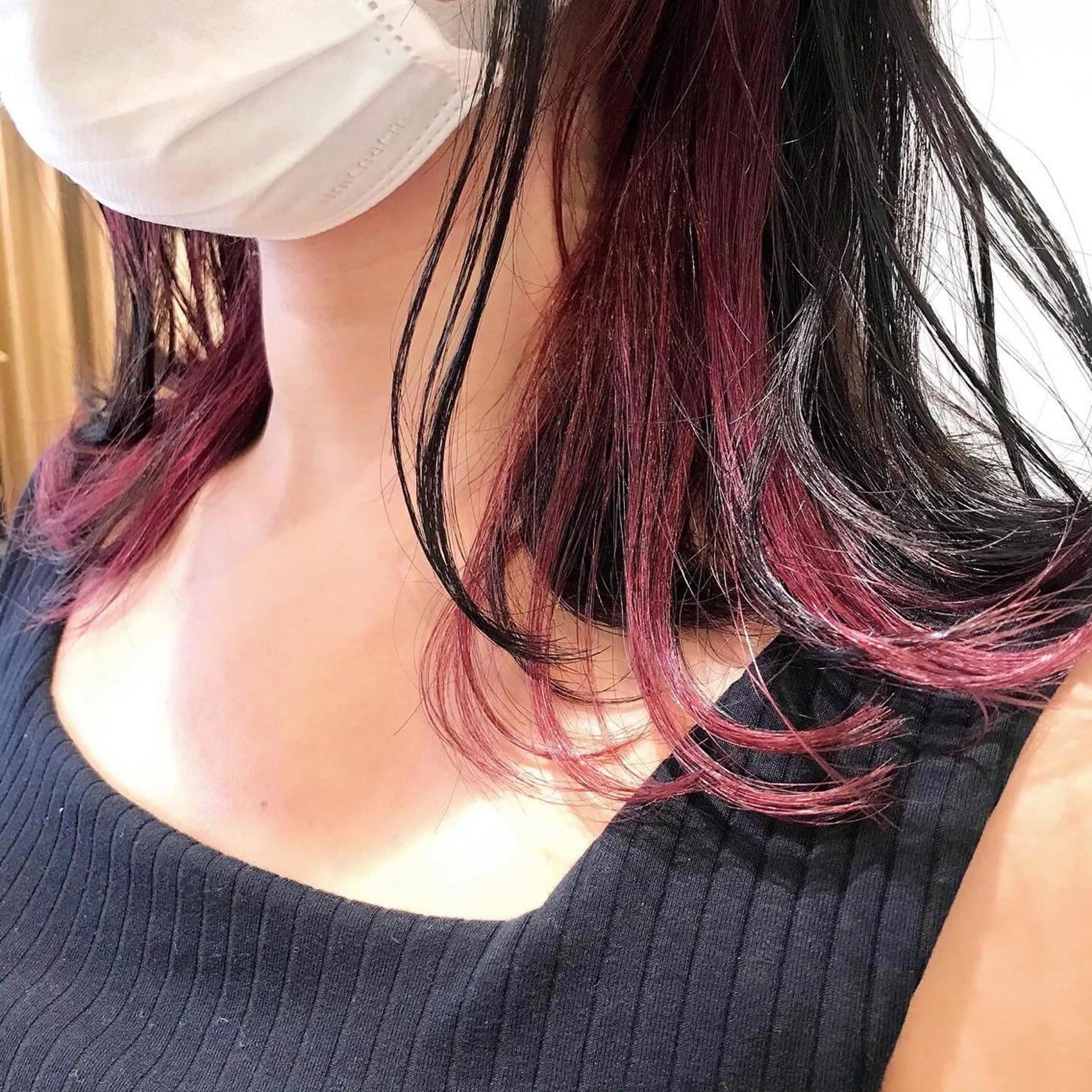 ミディアム カラー カット ヘアカラー スナコザワ レナのヘアスタイル