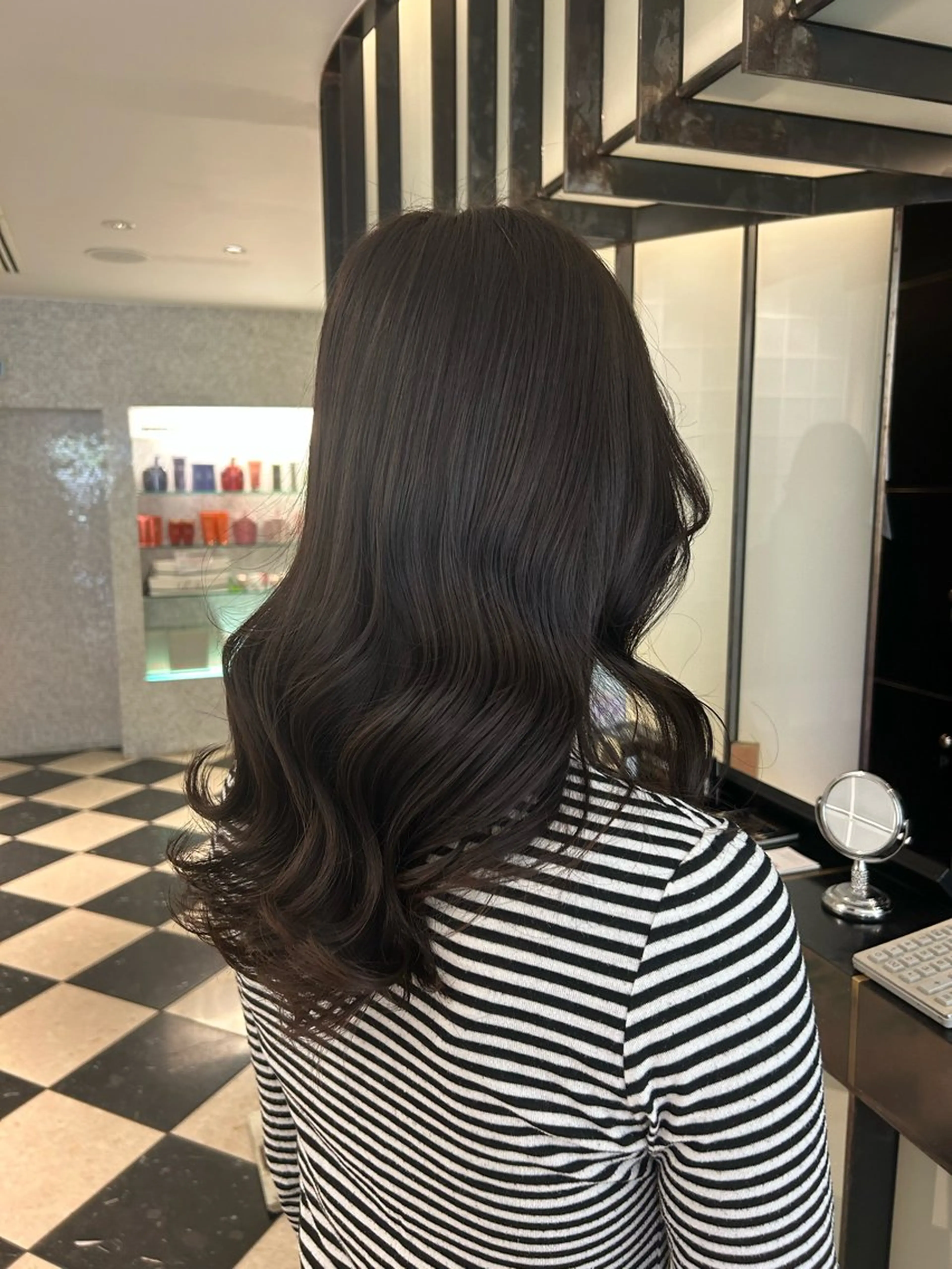 セミロング ヘアカラー トリートメント 大谷美佳/レイヤー カット/ツヤ髪のヘアスタイル