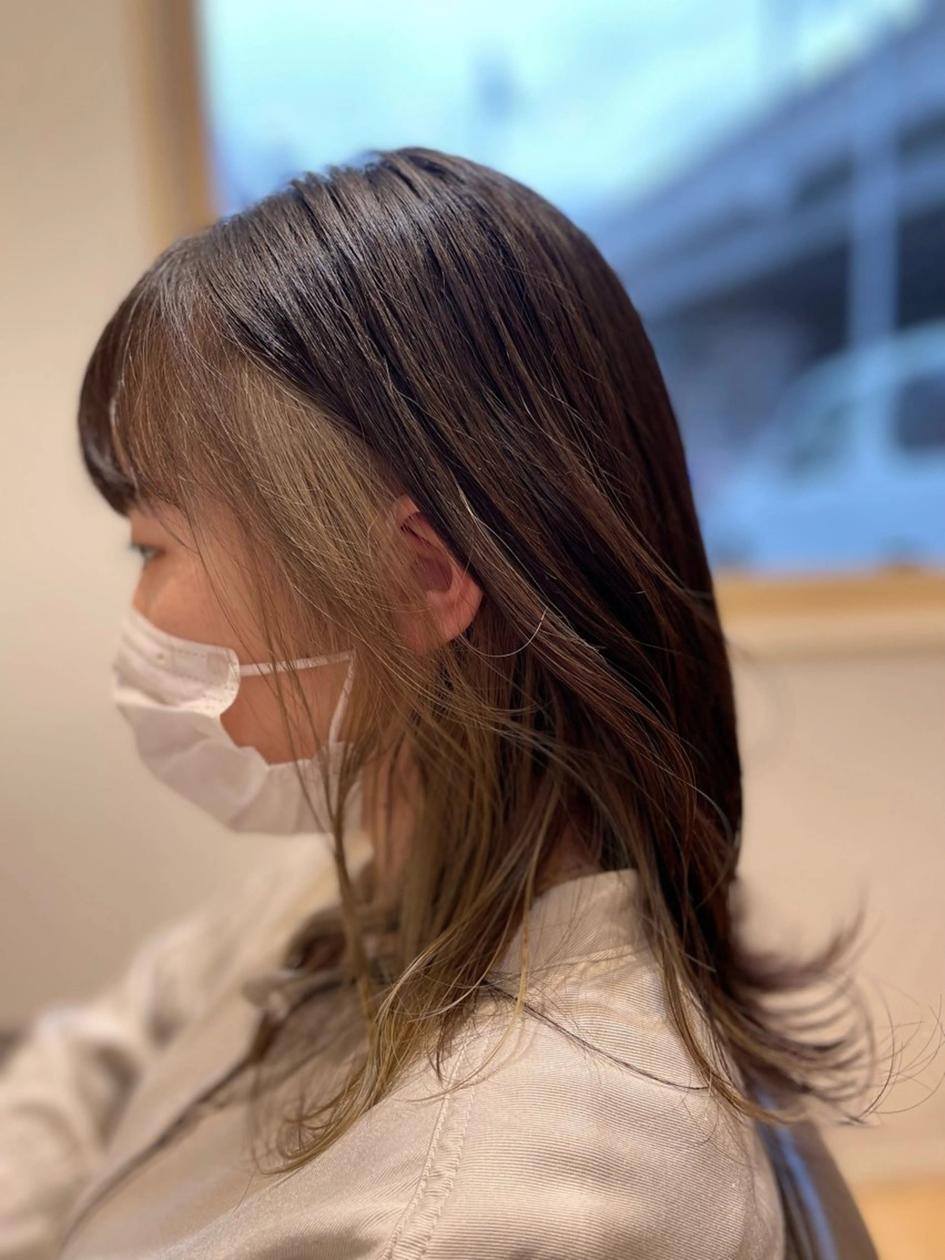 カラー ベージュカラー インナーカラー 鎌田 一徳のヘアスタイル