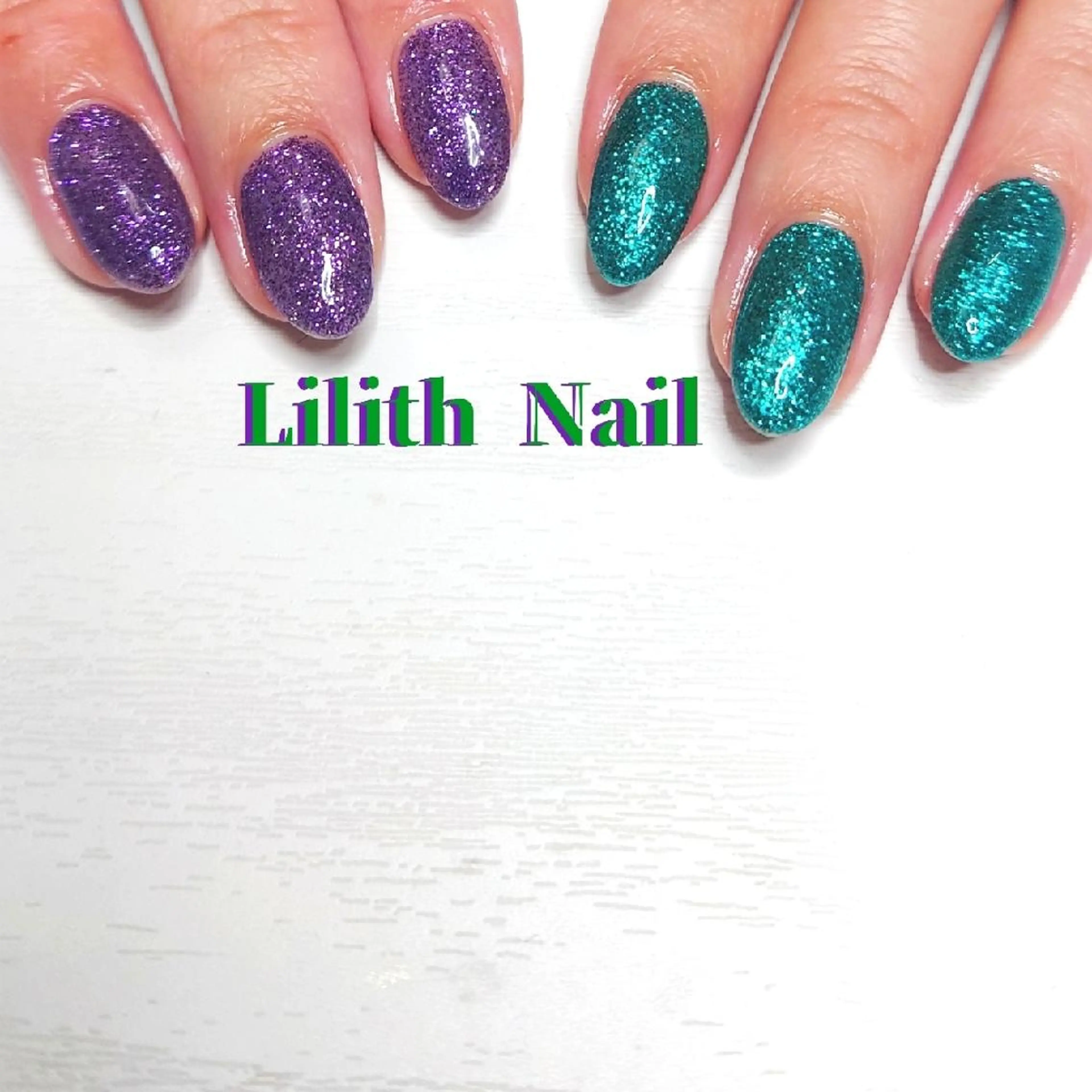 ネイル ラメ(グリッター) ハンドネイル Lilith Nailのネイルデザイン
