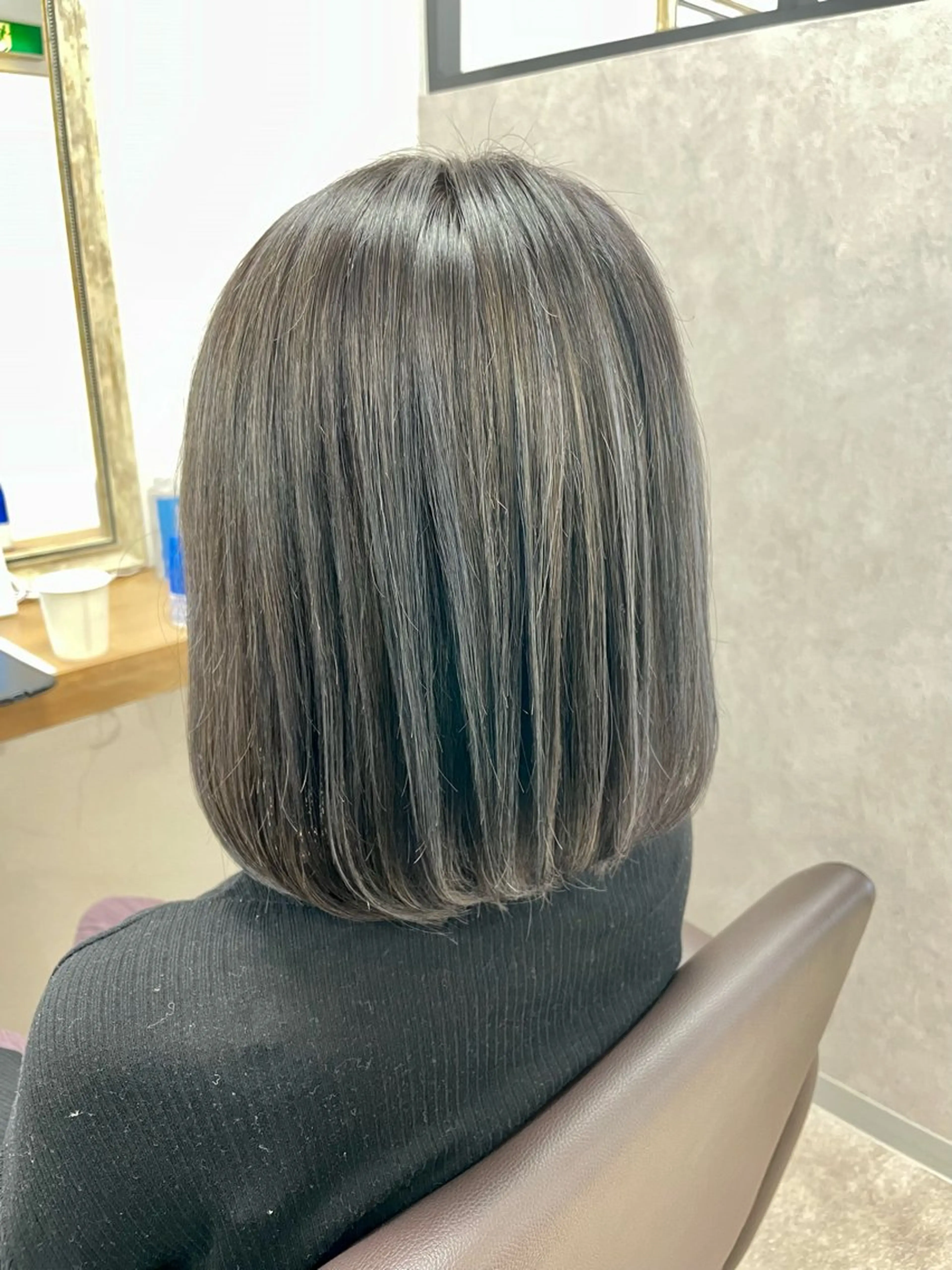 ミディアム カラー カット ヘアカラー トリートメント 髪質改善×METEO 店長 貞松直也のヘアスタイル