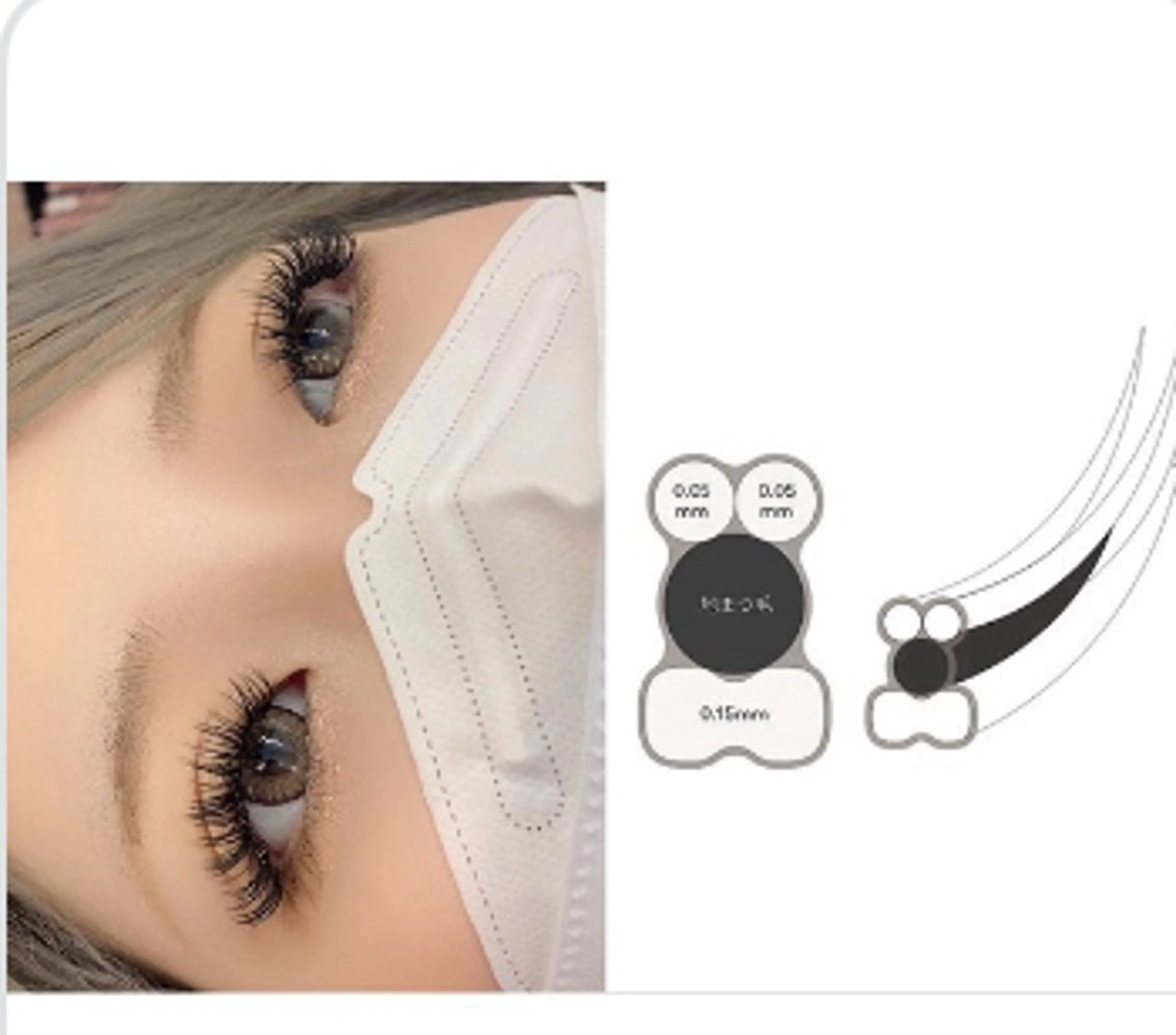 【バインドロック】100束 ボリューム感+最高持続力★カールJ/C/D長さ8​〜​15mm コーティング、オフ、LED込みの写真