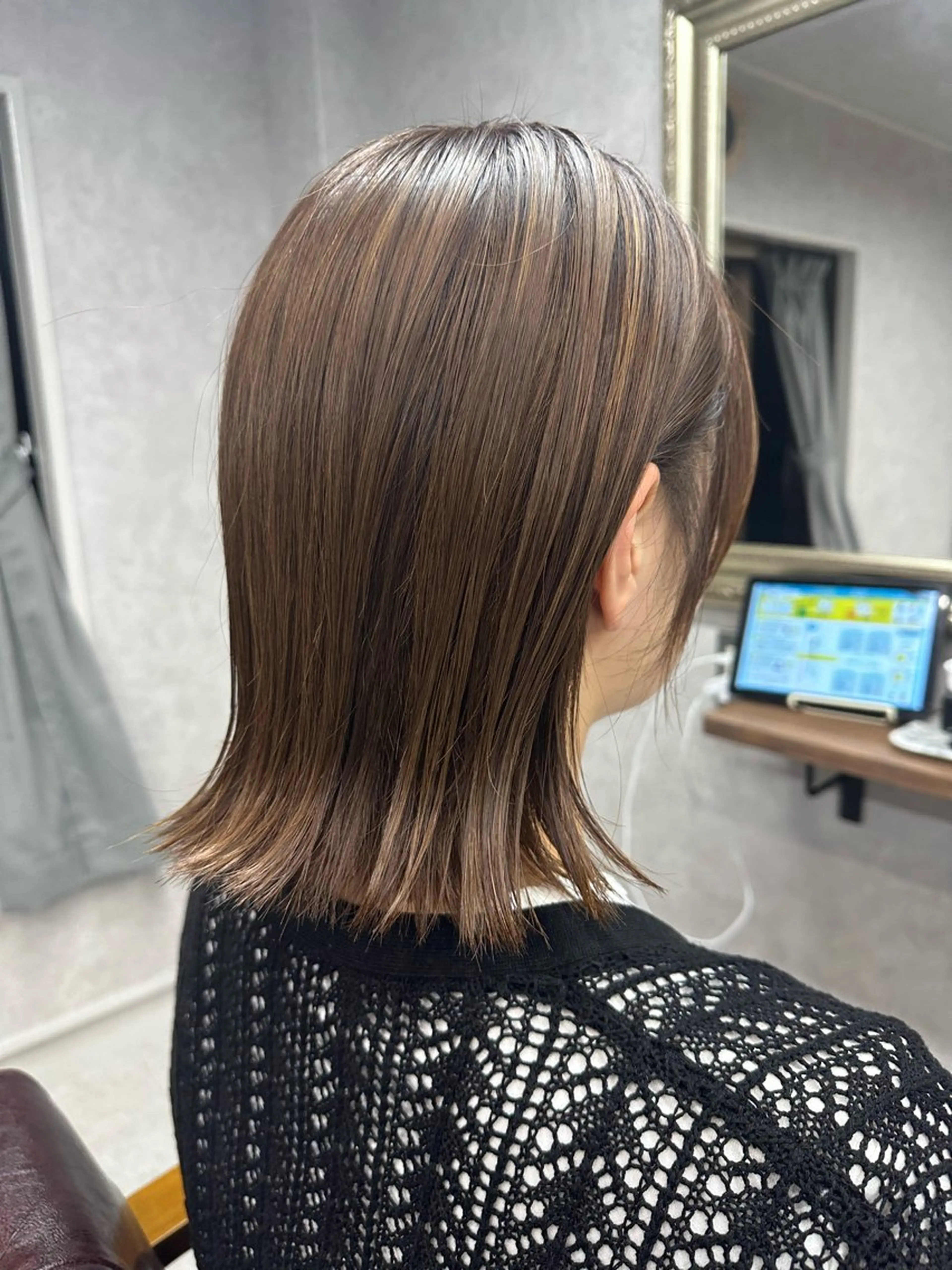 ミディアム カラー カット ヘアカラー Lien 深井店のヘアスタイル