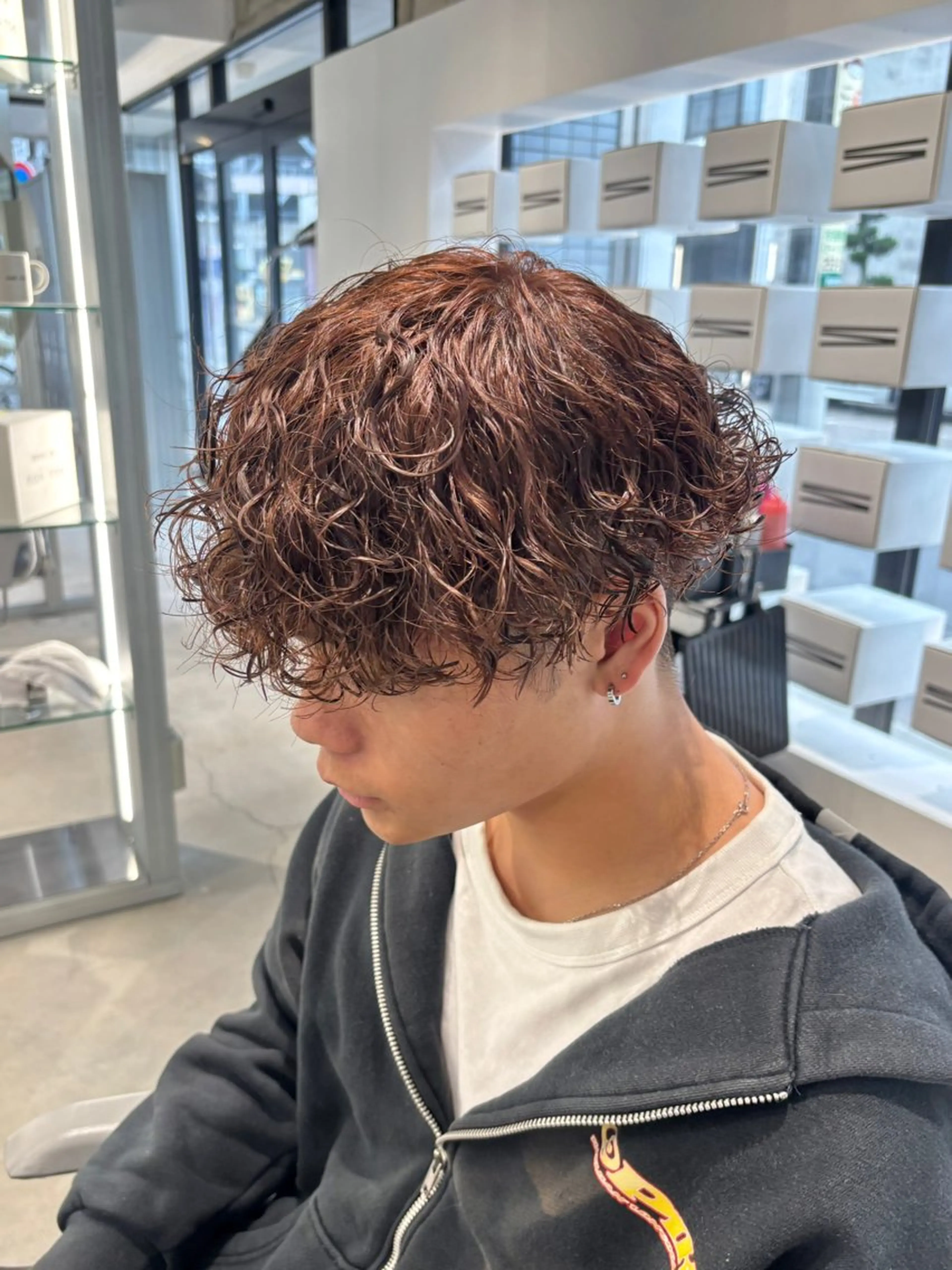 カラー パーマ メンズ カット ヘアカラー パーマ メンズ特化⚡️三村 彰吾⚡️カットパーマのヘアスタイル
