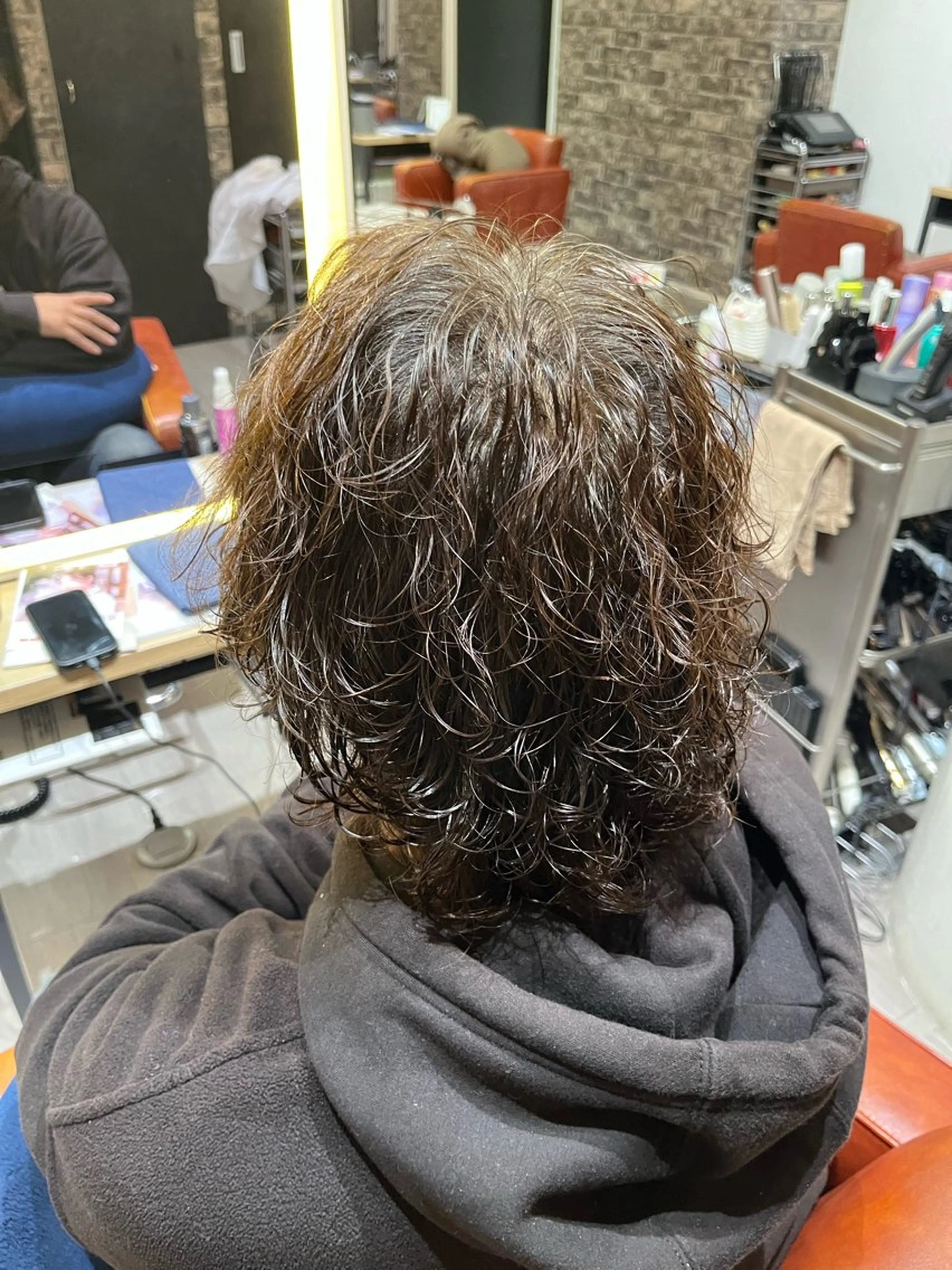 ミディアム パーマ メンズ 小川 翔友空のヘアスタイル