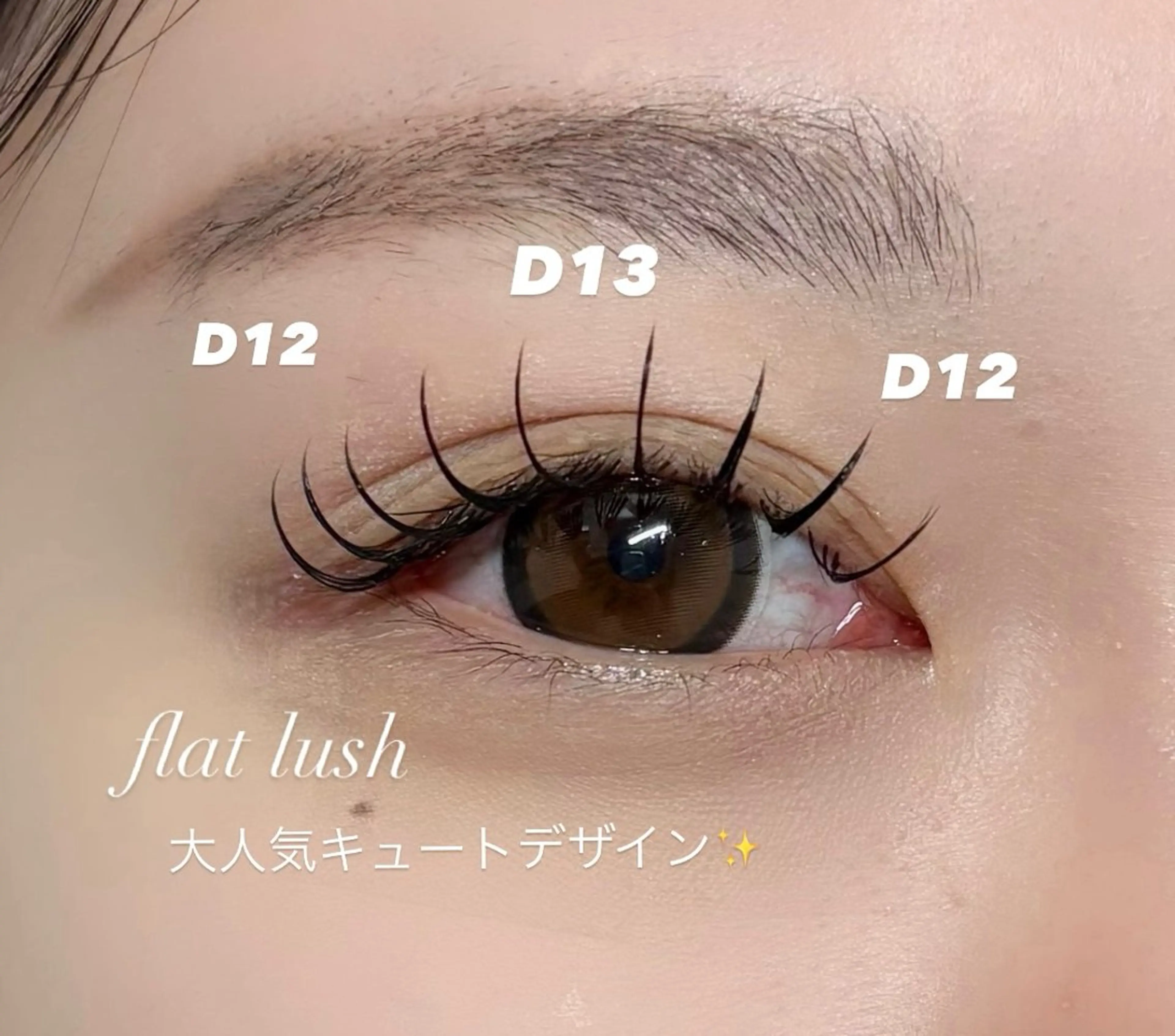 マツエク・マツパ キュート Dカール sol soraのマツエク・マツパデザイン