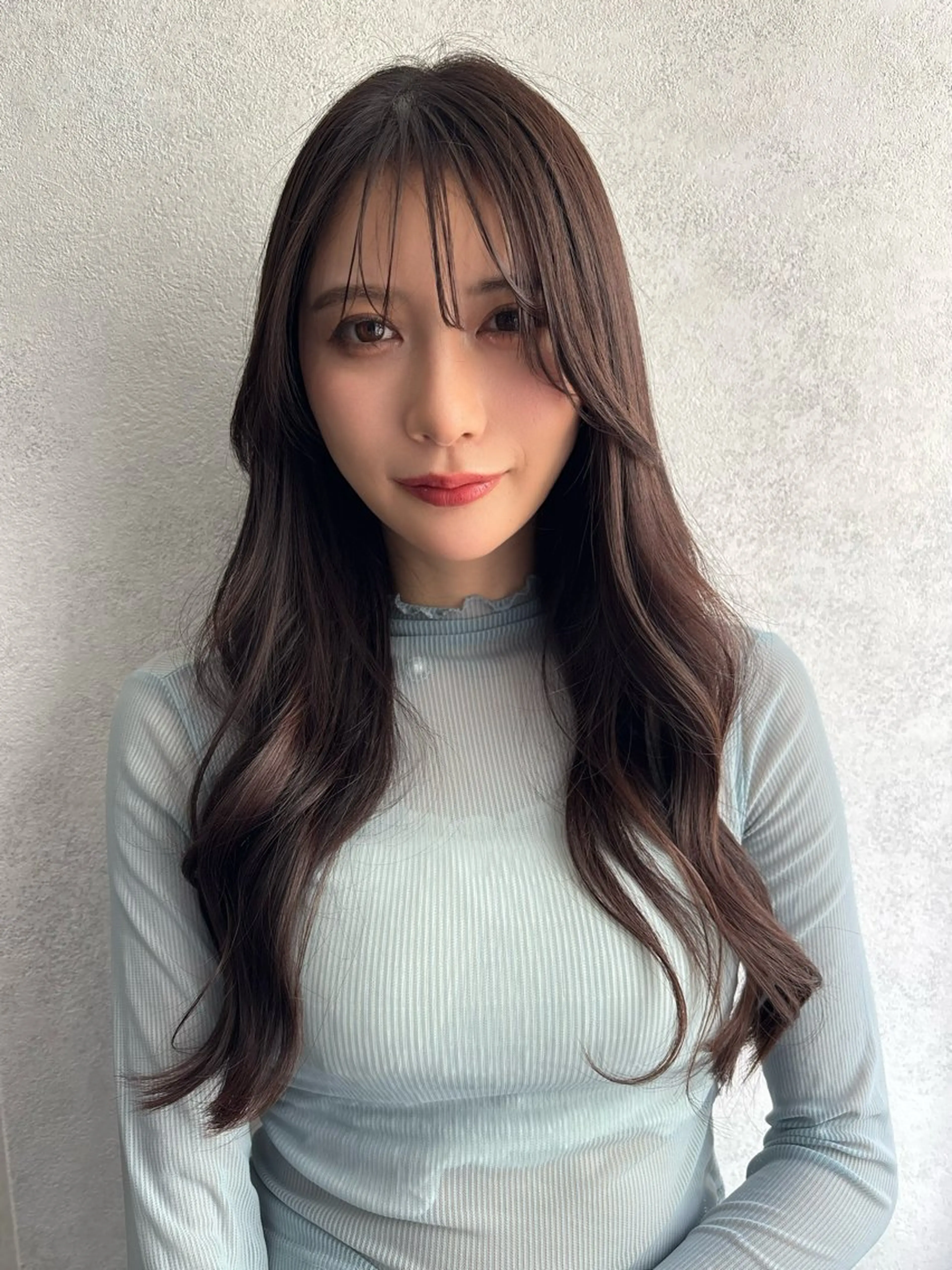 ロング カラー 韓国ヘア×髪質改善 縮毛矯正のヘアスタイル