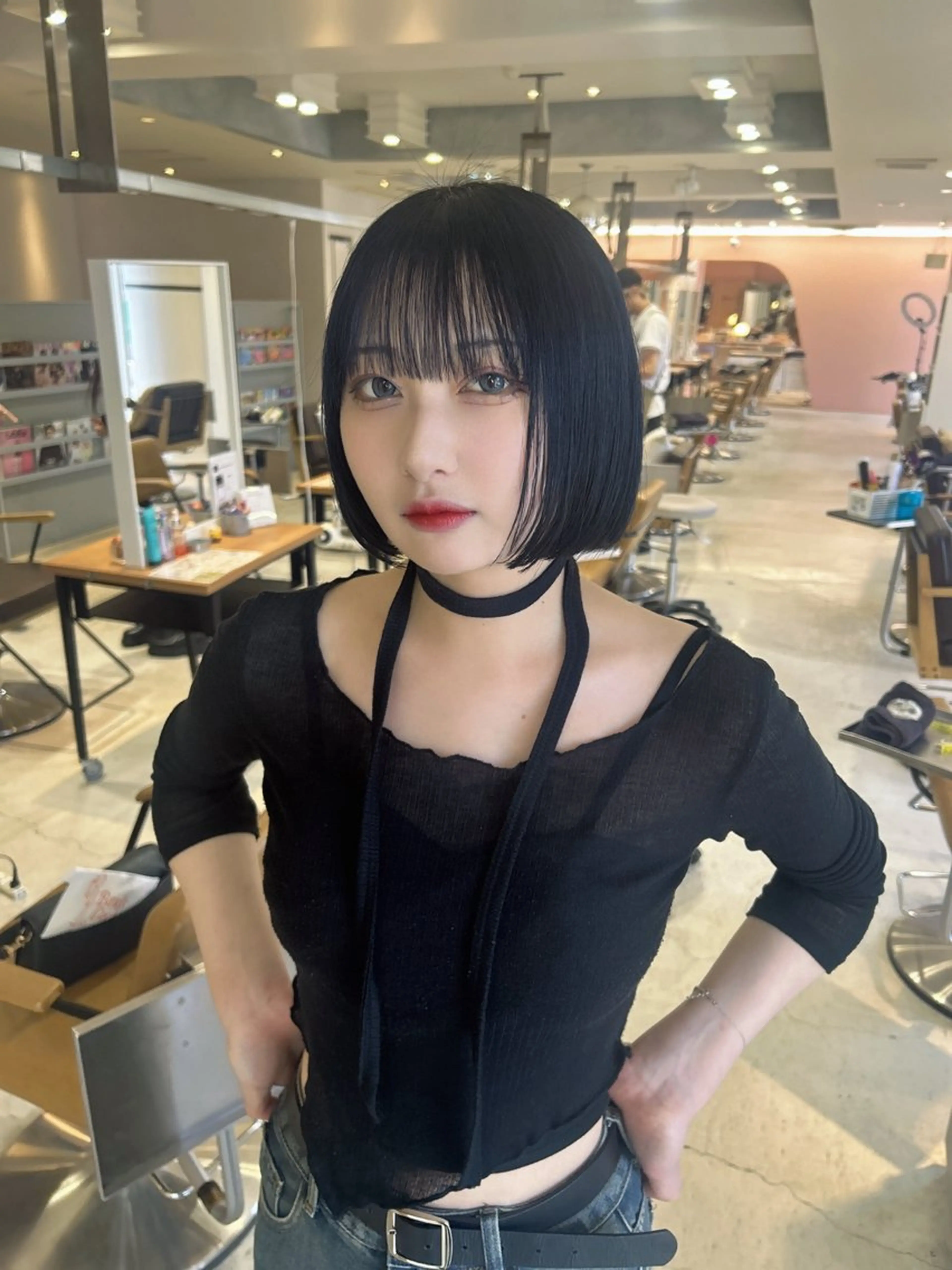 【💙ブリーチなし寒色カラー💙】ダブルカラー+高保湿トリートメントの写真