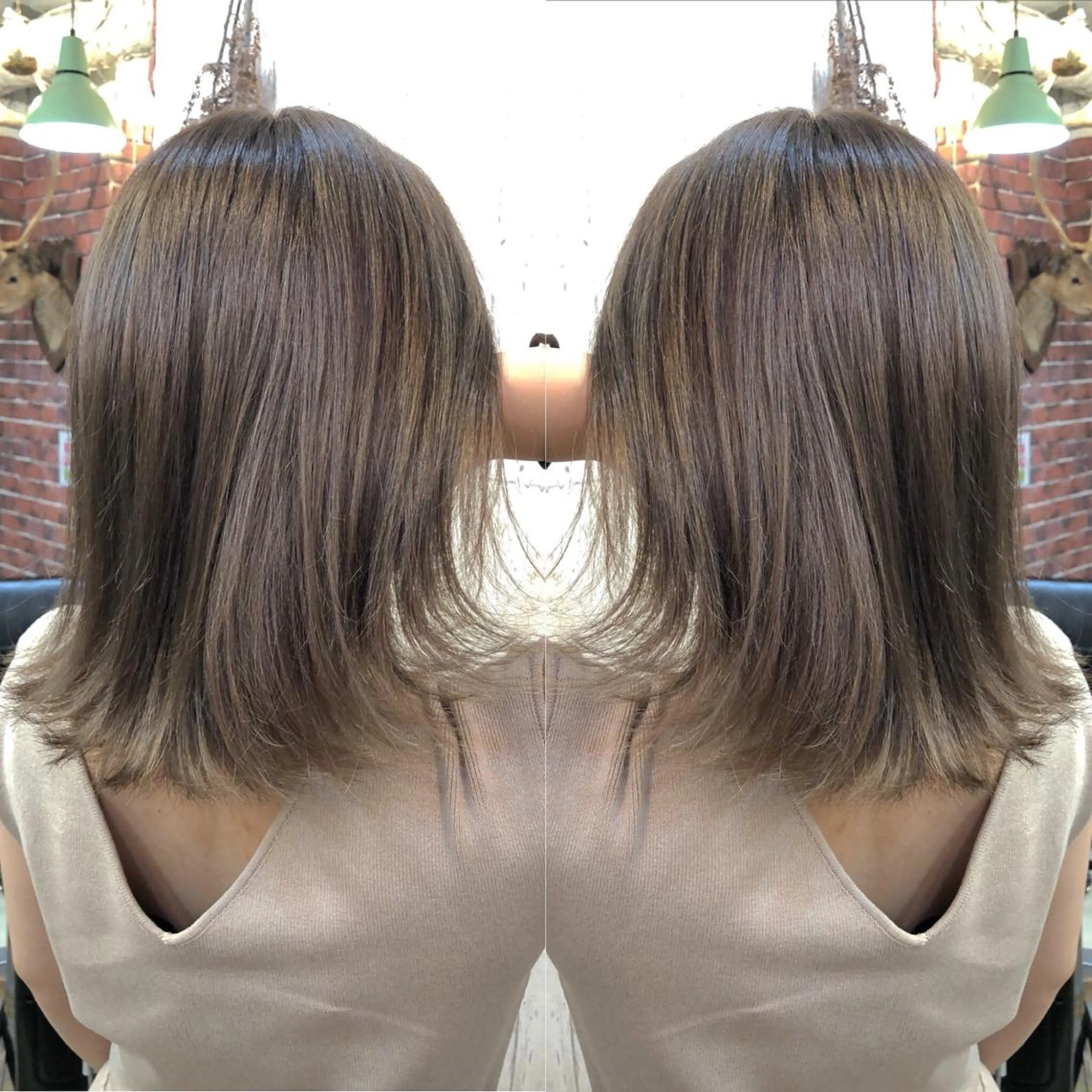 ミディアム カラー rollen所属・美魔女 美容師NAOのヘアスタイル