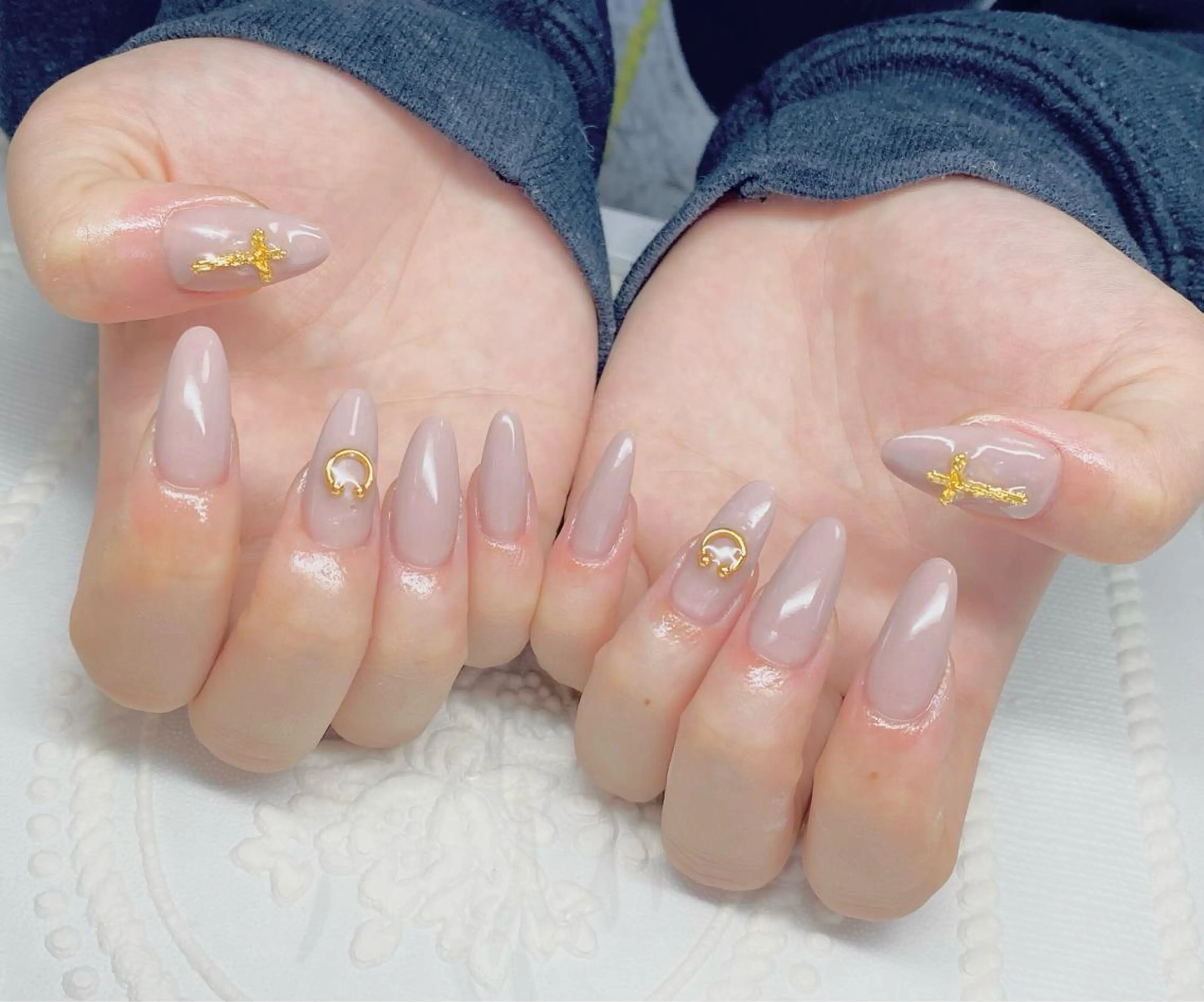 セミロング ネイル ハンドネイル lune nail_2017のその他イメージ