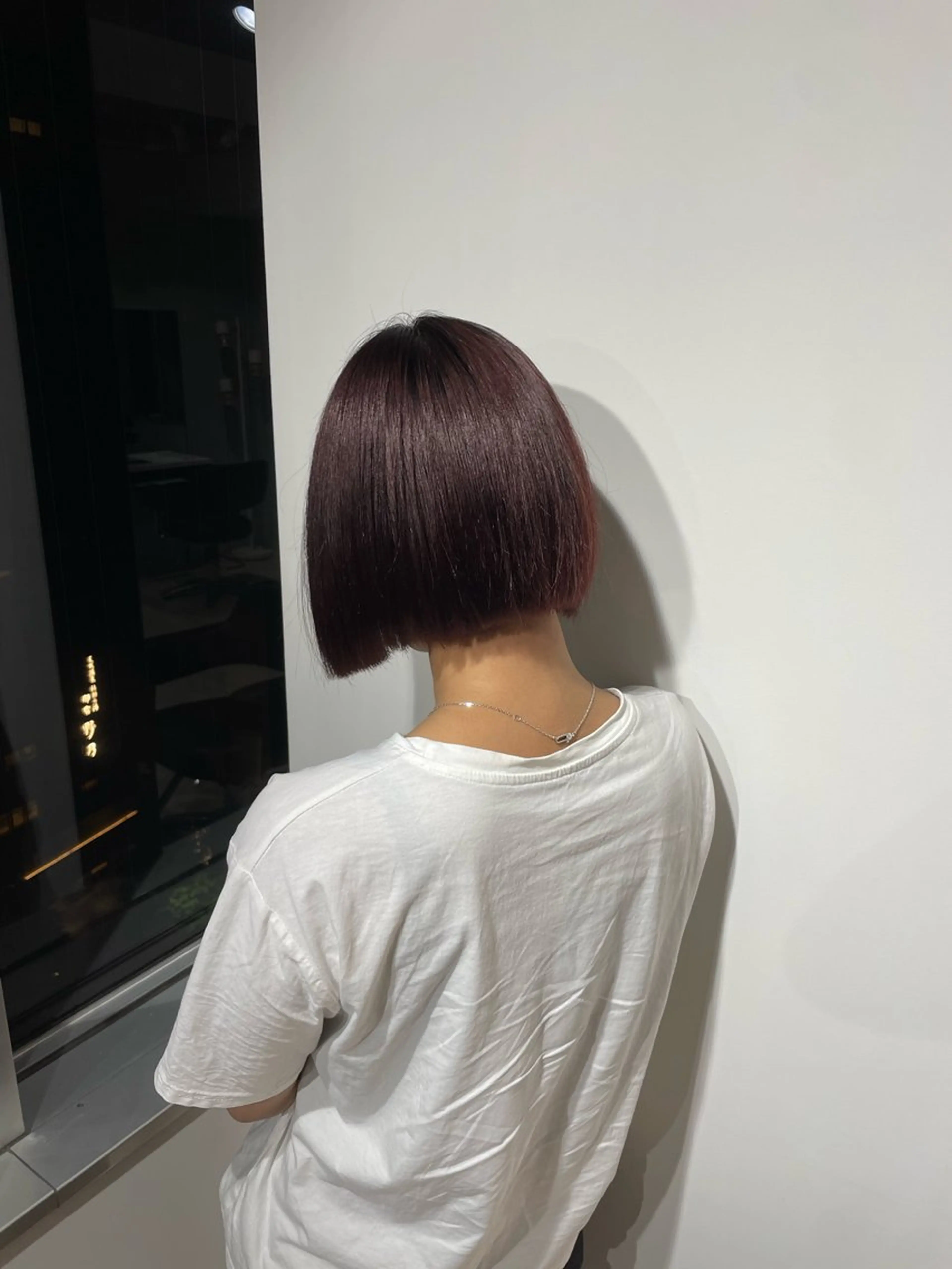 ショート パープルカラー 光岡 玲遠のヘアスタイル