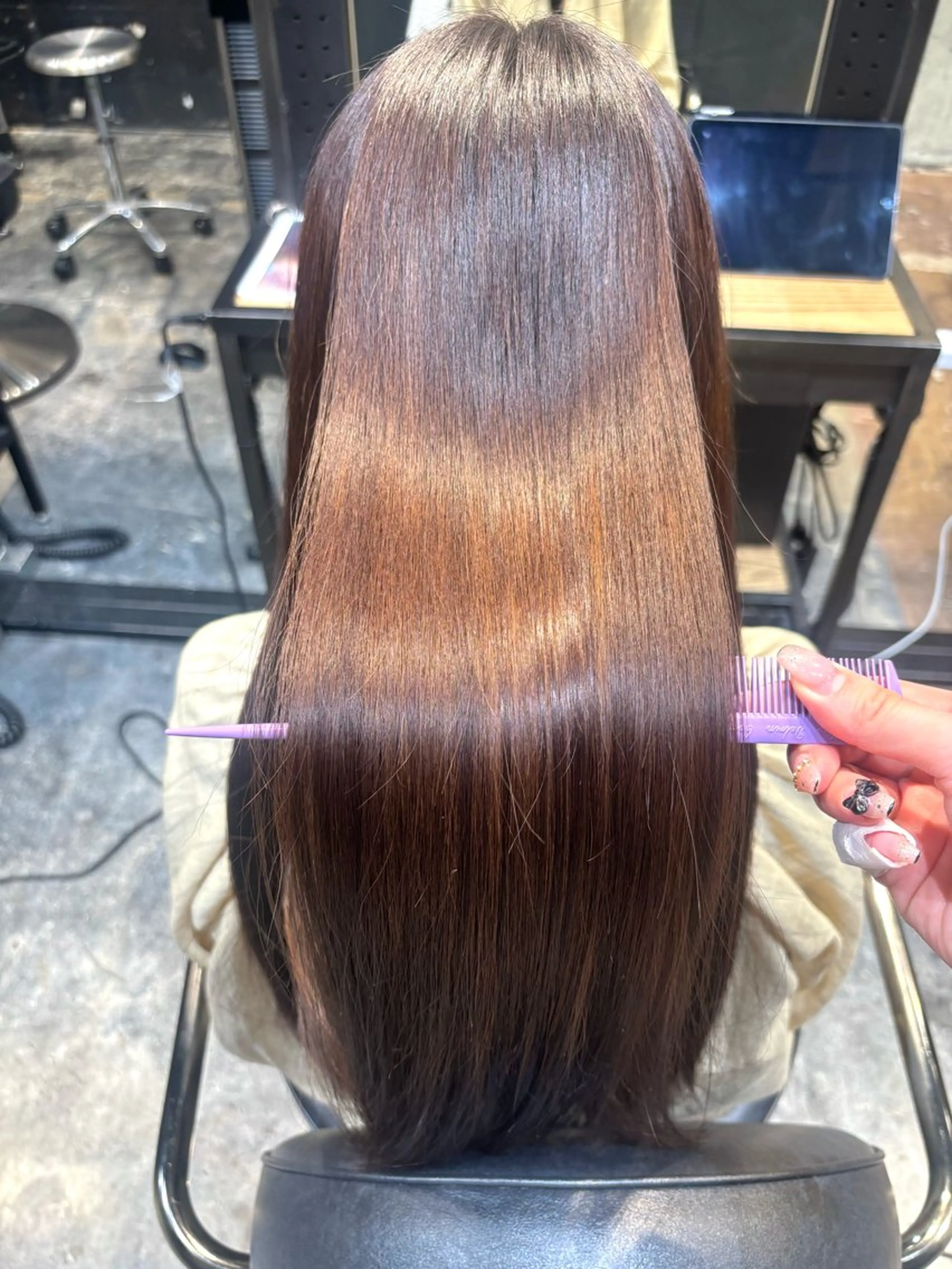 ロング 縮毛矯正 縮毛矯正 トリートメント 透明感カラー/矯正 /髪質改善/まな⭐️のヘアスタイル