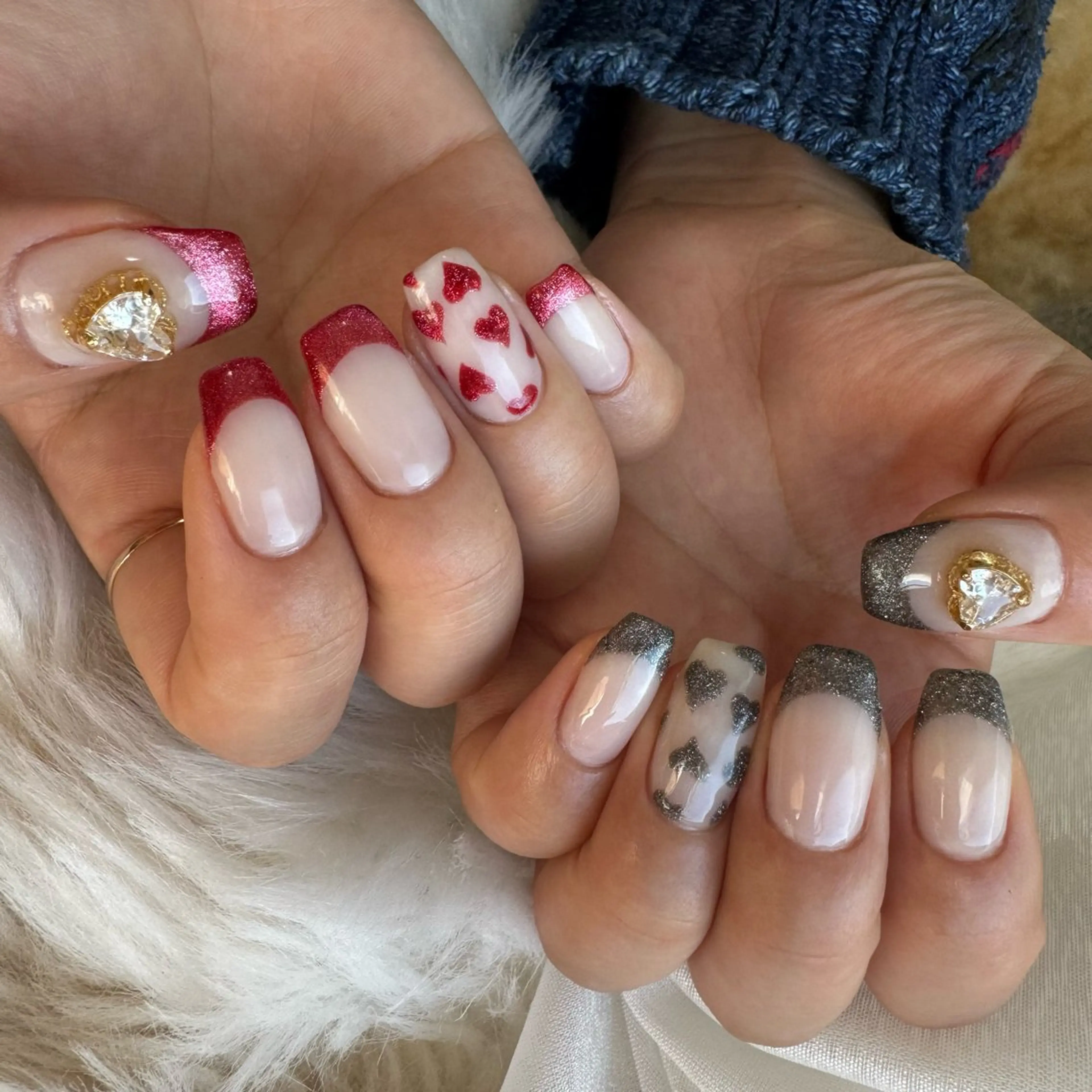 ネイル ジェルネイル ハート パラジェル feliseey 〘フェリシー 〙のネイルデザイン