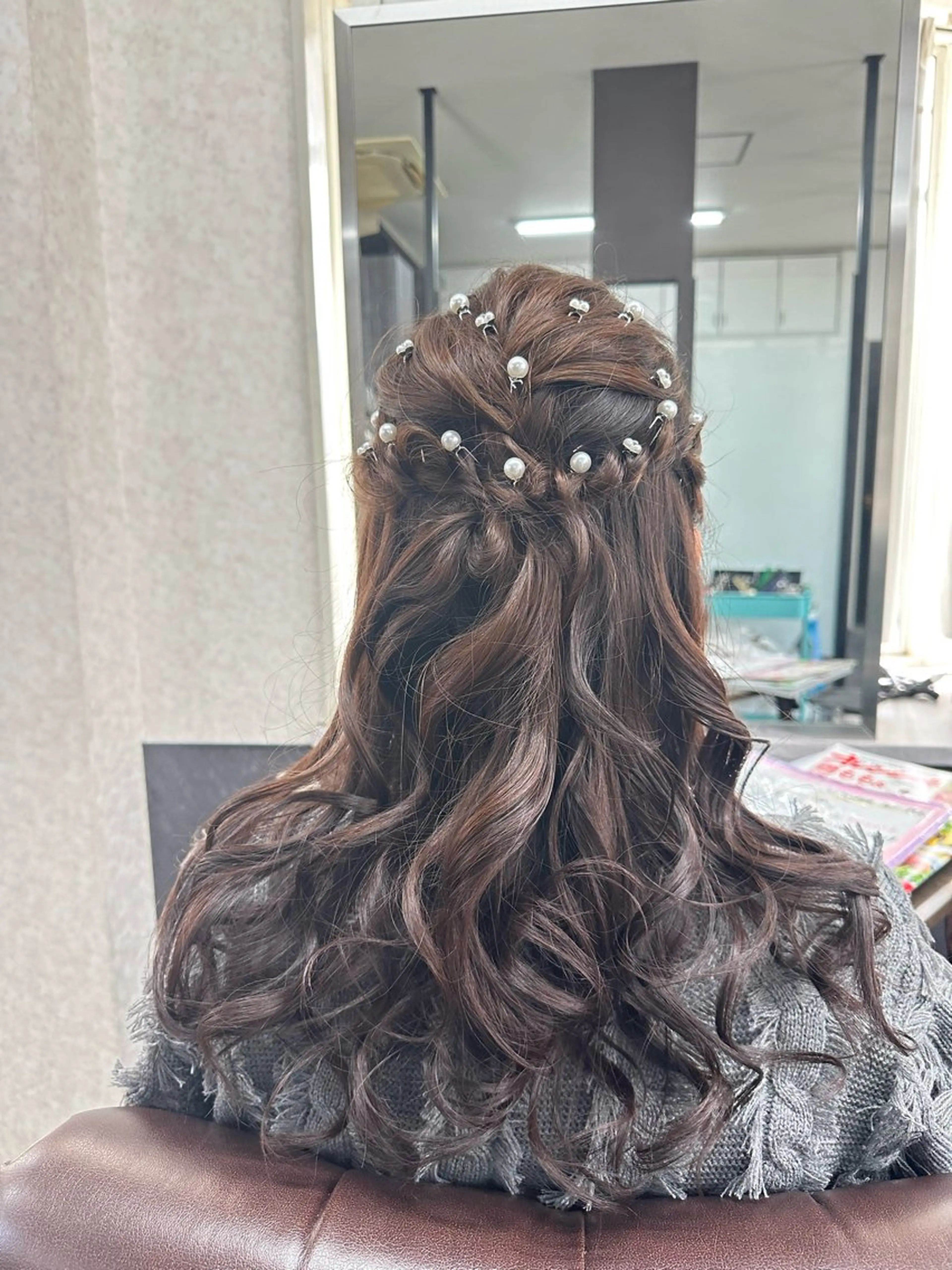 ヘアアレンジ ハーフアップ 結婚式・ブライダル エンゼルス美容室斉間 圭司のヘアスタイル