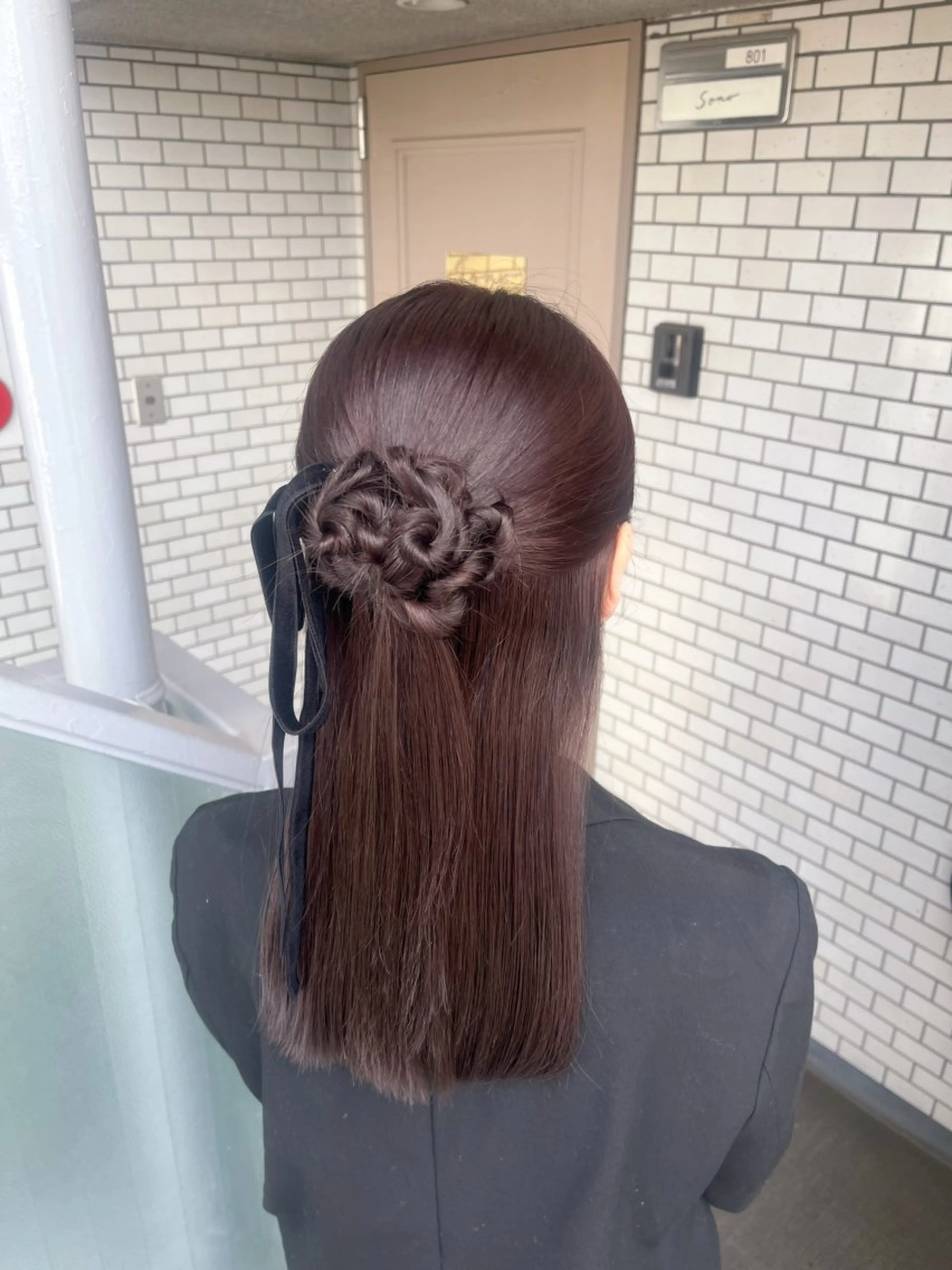 ヘアアレンジ ハーフアップ お団子ヘア ヘアセット 垢抜けヘアメイク🫧 JURI🪽のヘアスタイル