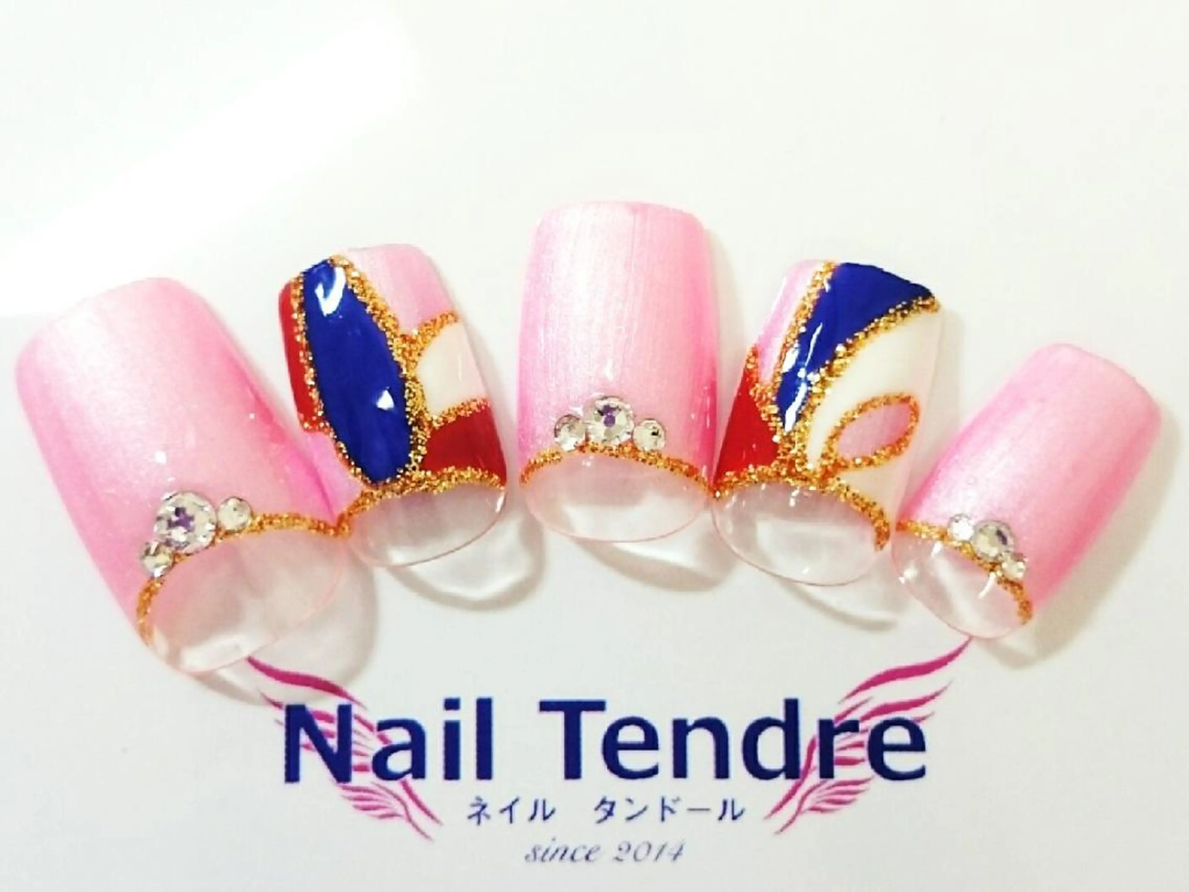 ネイル アートネイル ジェルネイル ソフトジェル ストーンネイル ハンドネイル Nail  Tendreのネイルデザイン