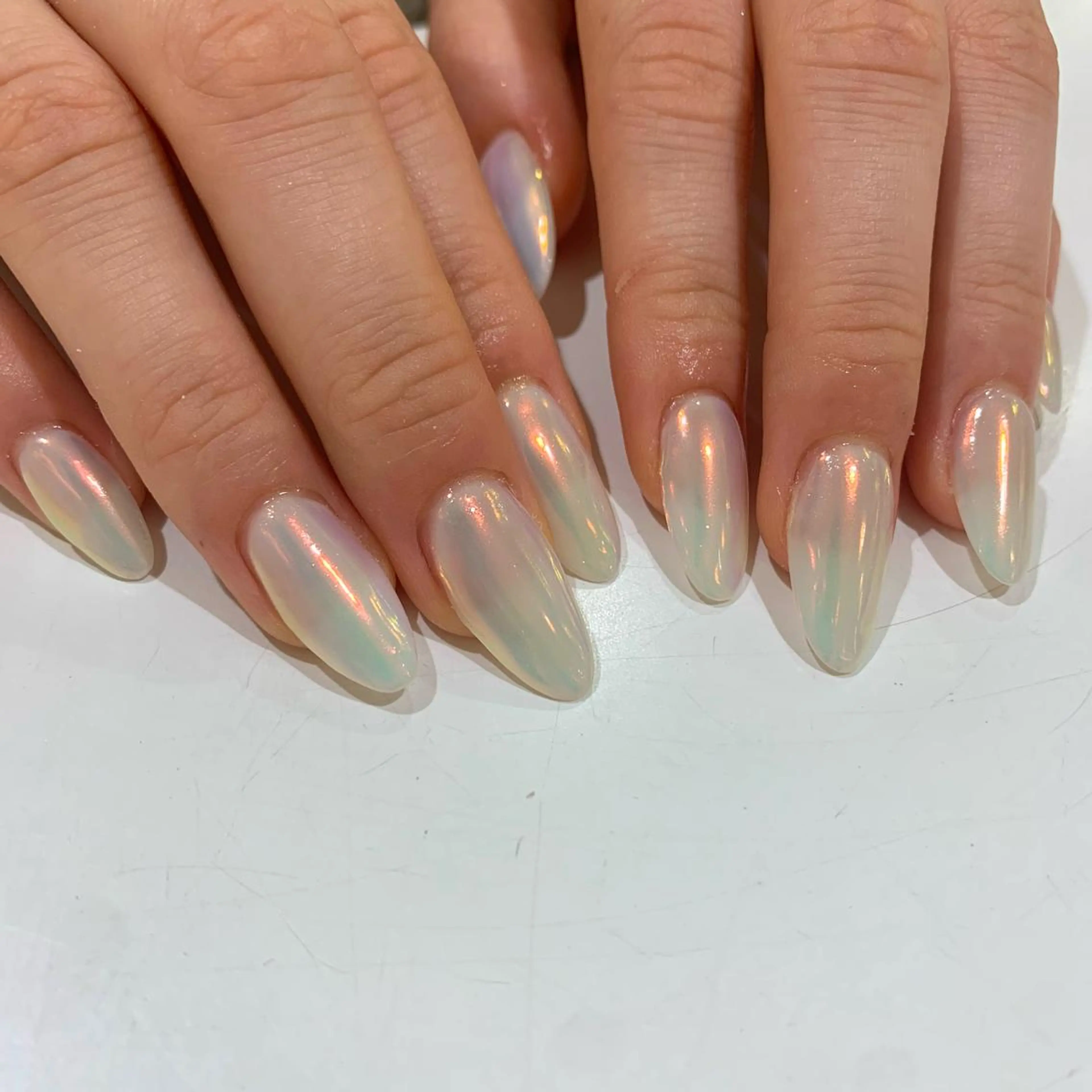 ネイル オーロラネイル ワンカラーネイル 野島 千夏のネイルデザイン