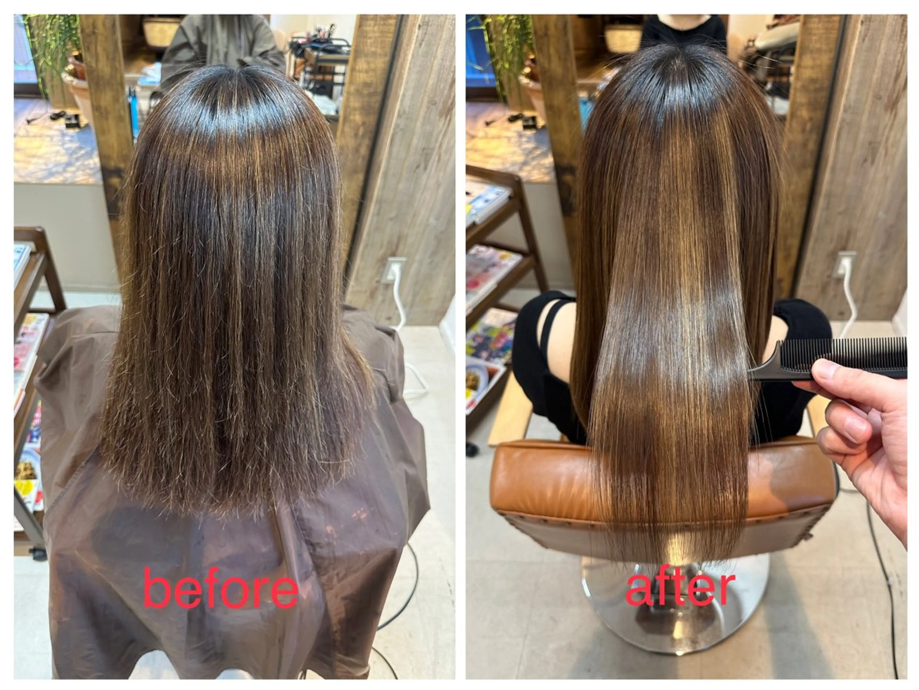 セミロング A'SHE横浜所属・髪質改善特化🔥縮毛 、美髪形成のプロ✂️のヘアスタイル