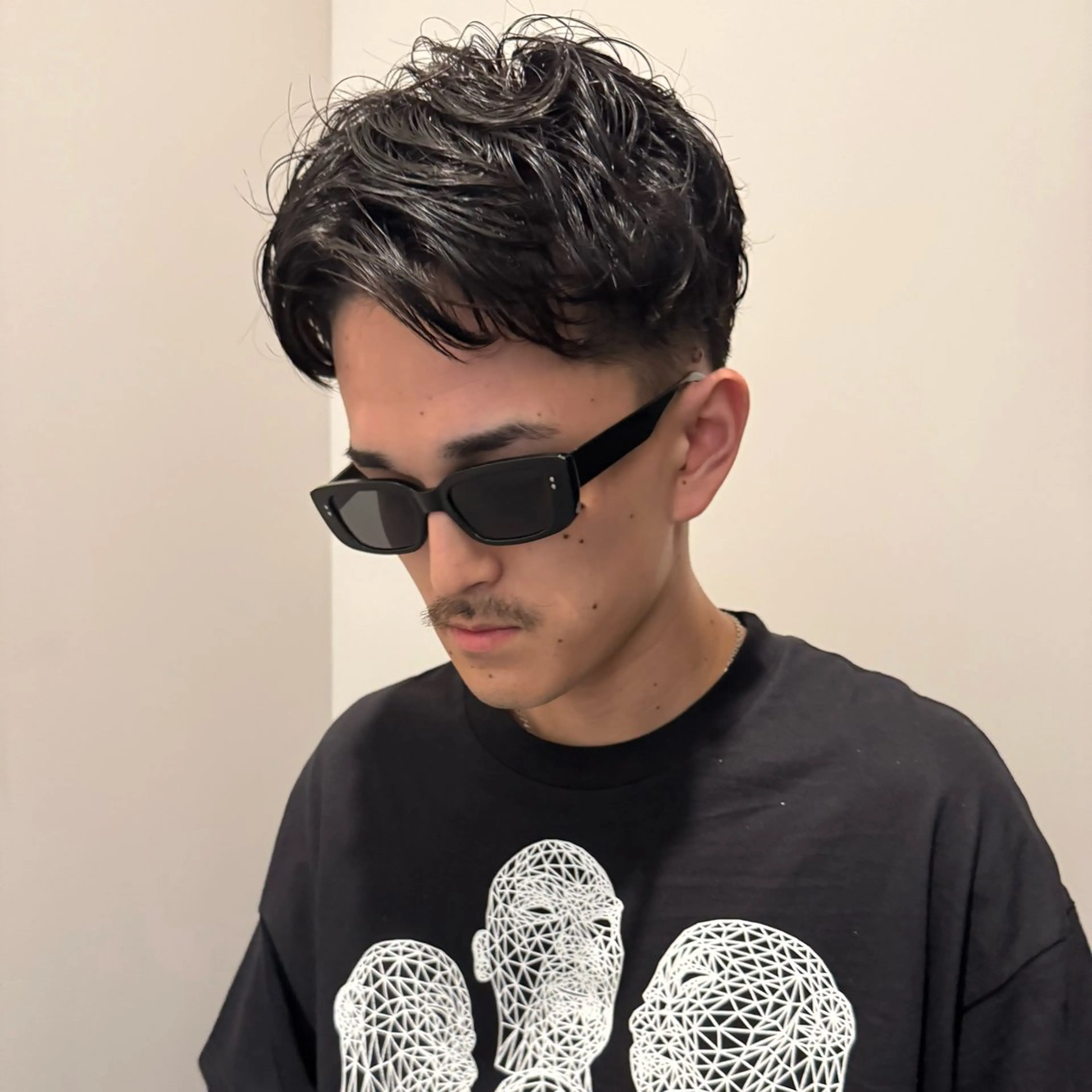 men’s design cut＋permの写真