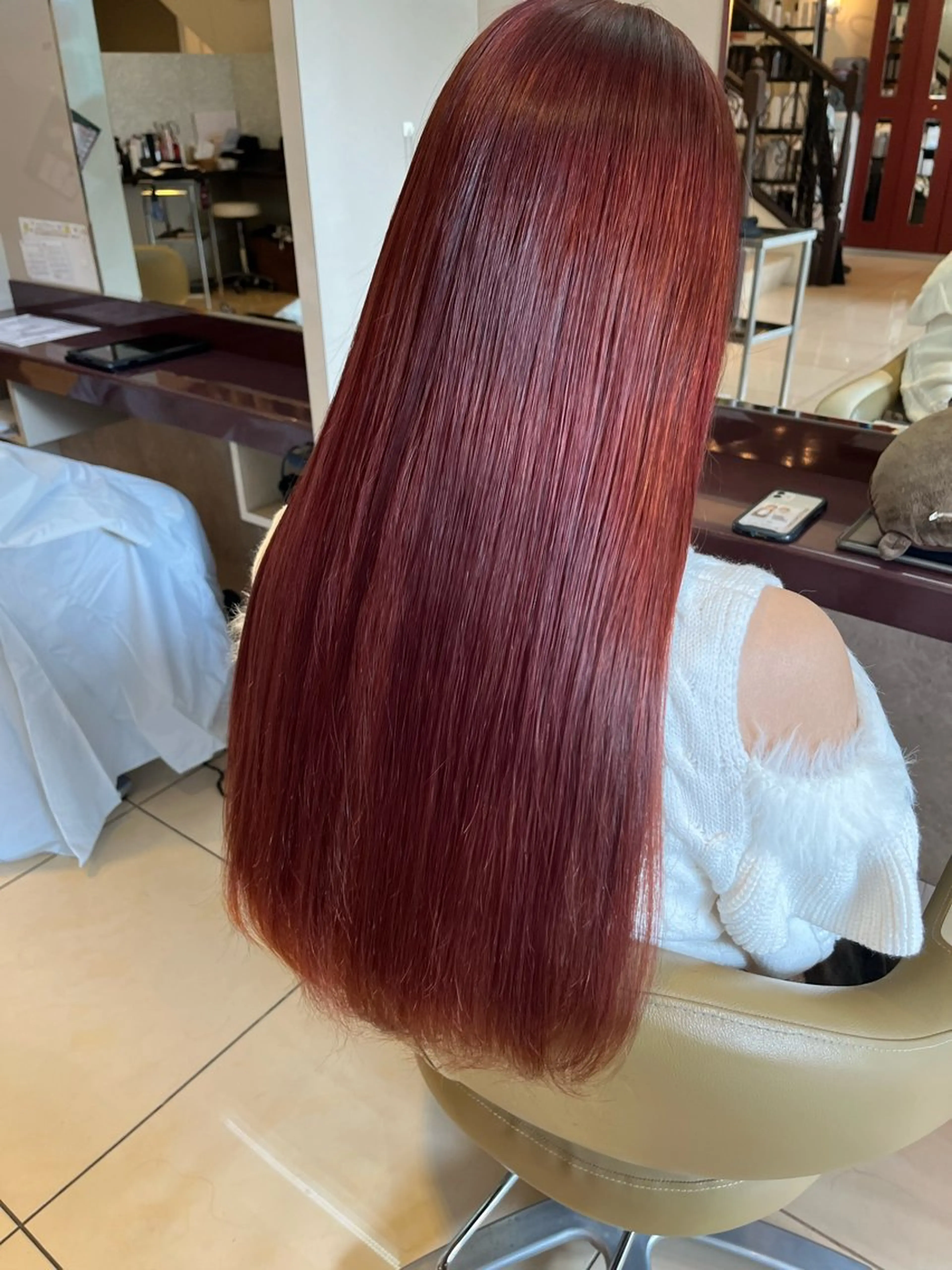 ロング ヘアカラー 八重樫 夢愛のヘアスタイル