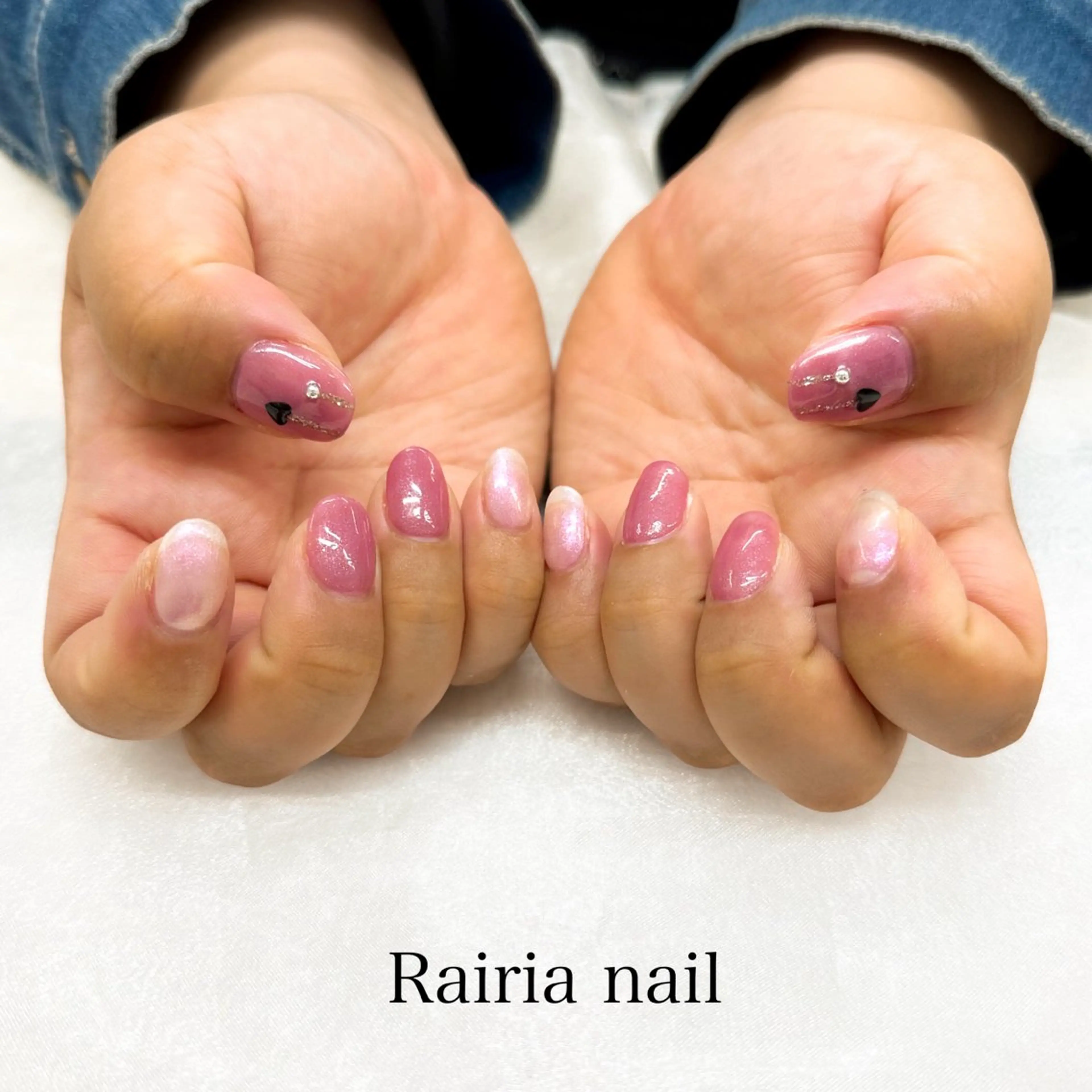 ネイル アートネイル ジェルネイル マグネットネイル マグネットワンカラー ワンカラーネイル Rairianail 川越店 山口のネイルデザイン