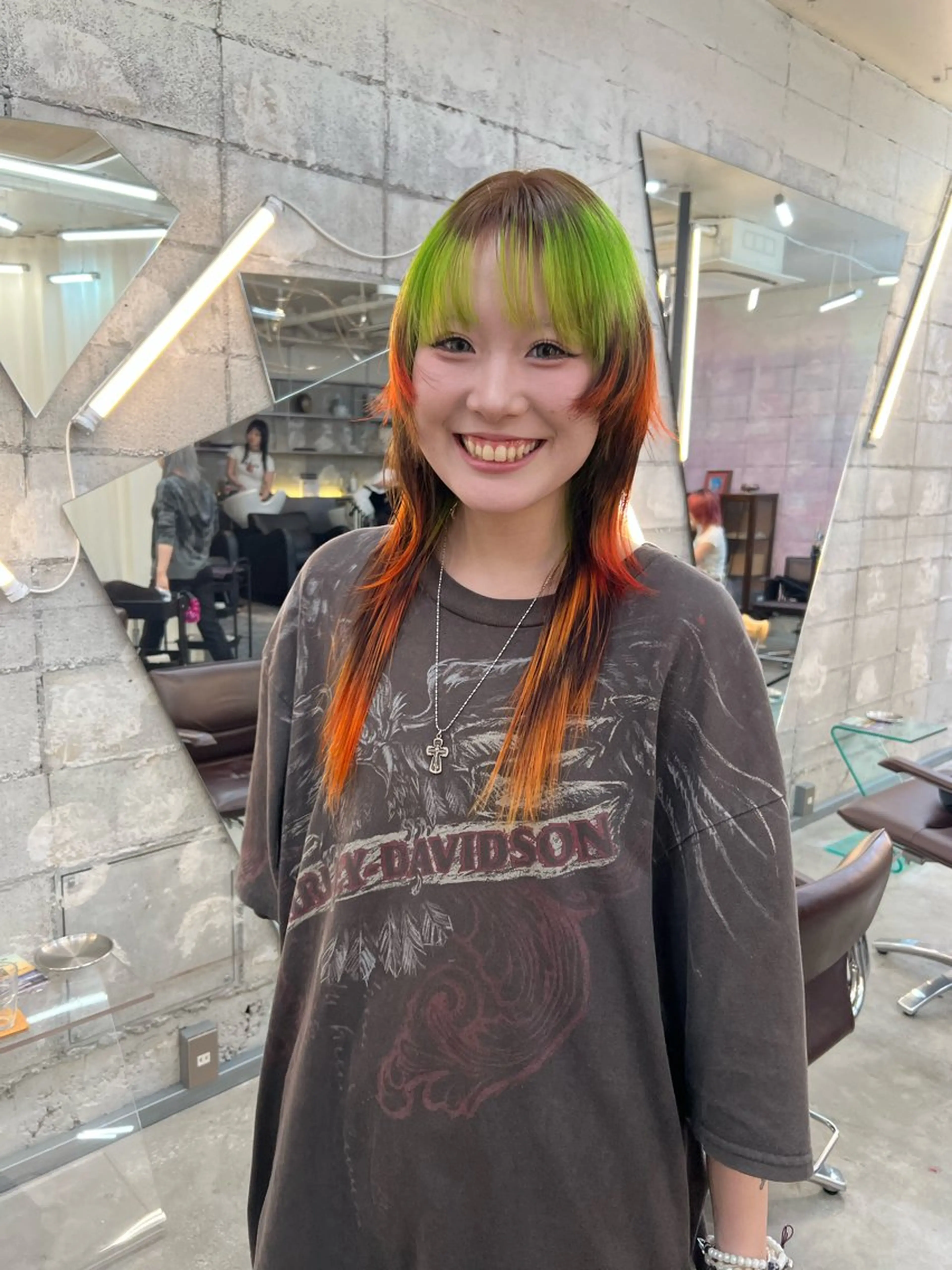 ロング カラー カット ヘアカラー haco＋所属・圧倒的デザイン力 店長🎨RENAのヘアスタイル