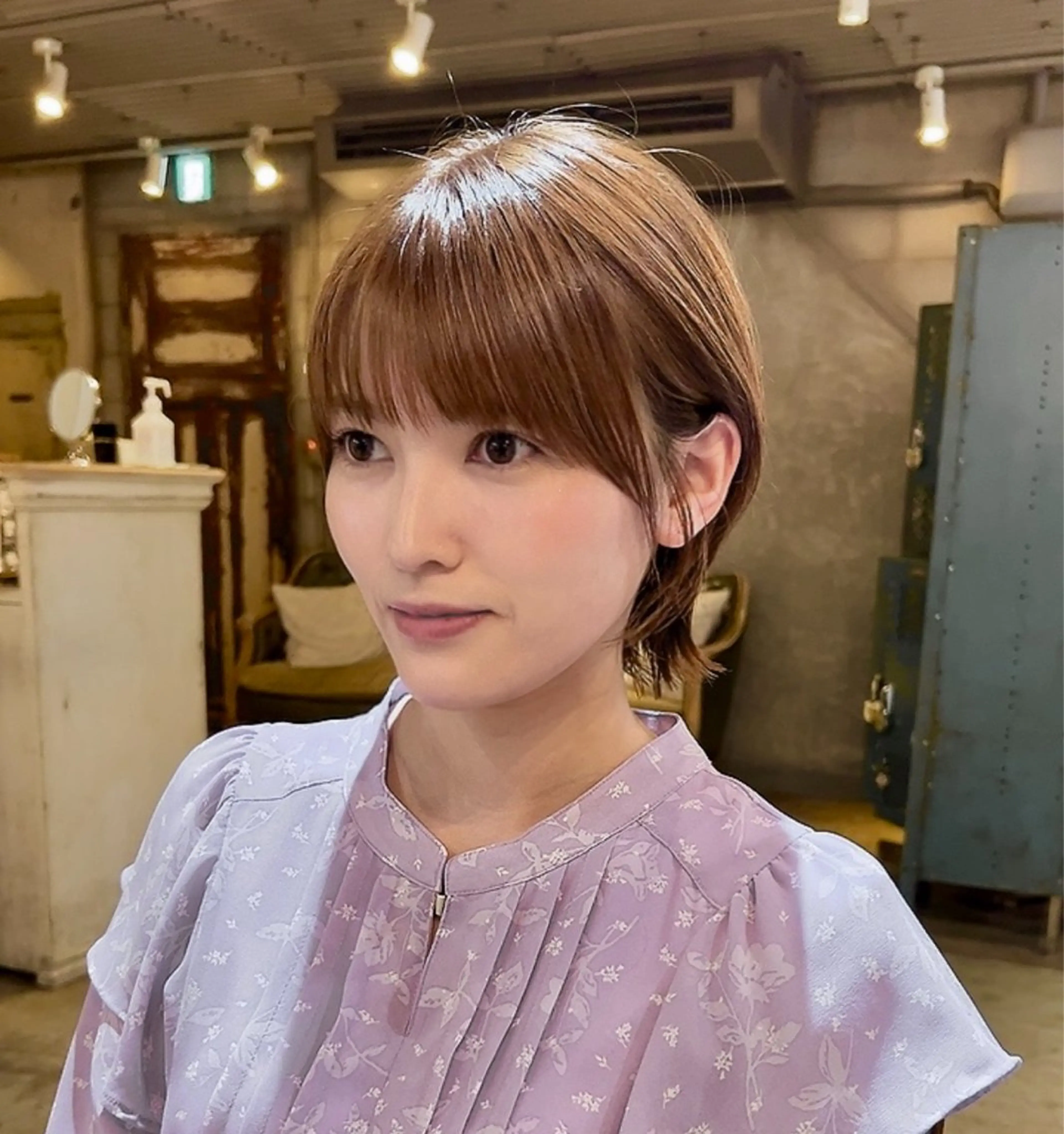 ショート くびれヘア レイヤーカット ショートヘア 小顔カット カット 鹿児島ショート 飯母のヘアスタイル