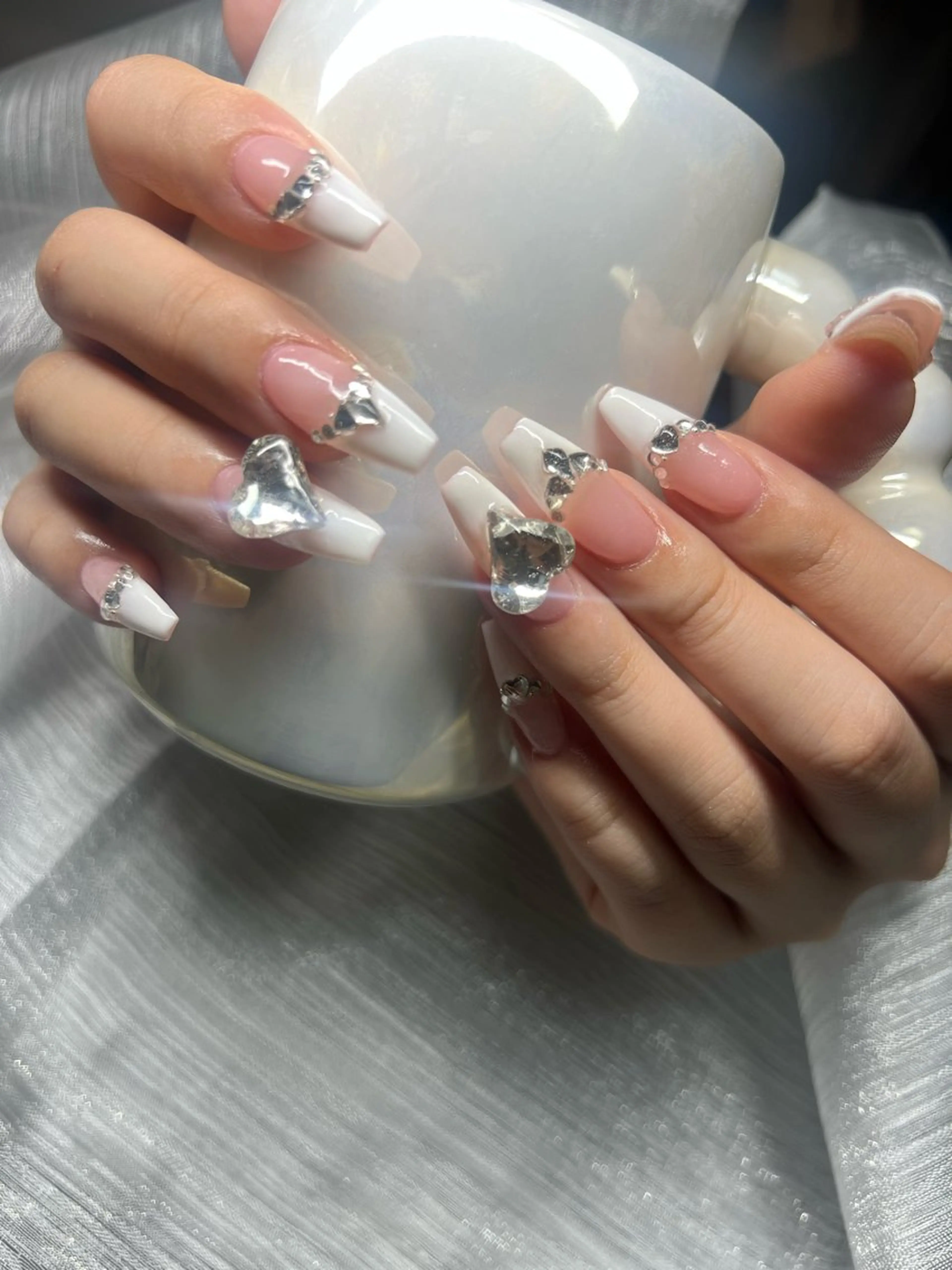 ネイル 長さ出し キラキラネイル マグネットネイル ミラーネイル ニュアンスネイル Lee Nails チップ長さだし専門店のネイルデザイン